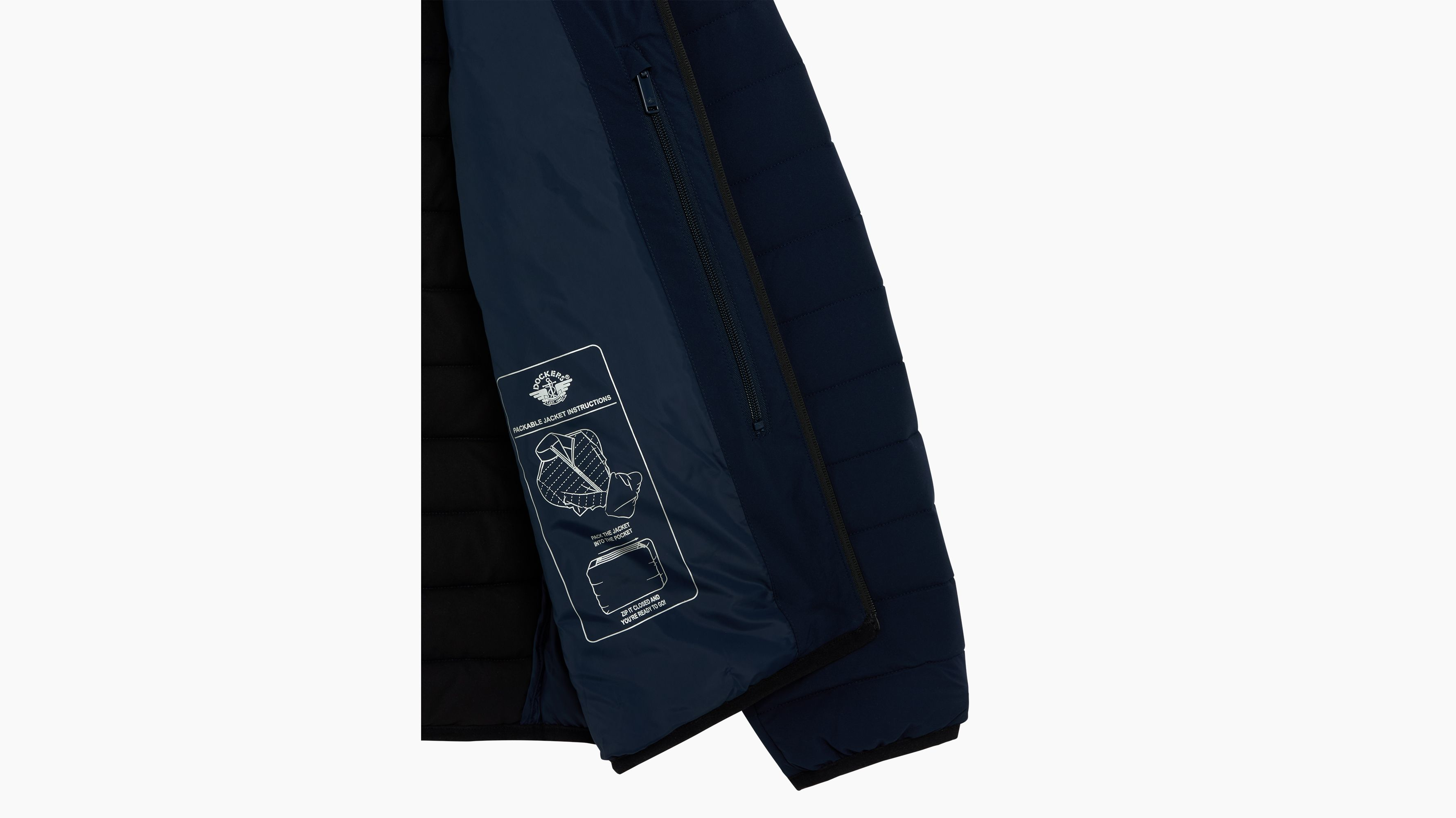 Dockers Packable veste légère bleu marine stretch