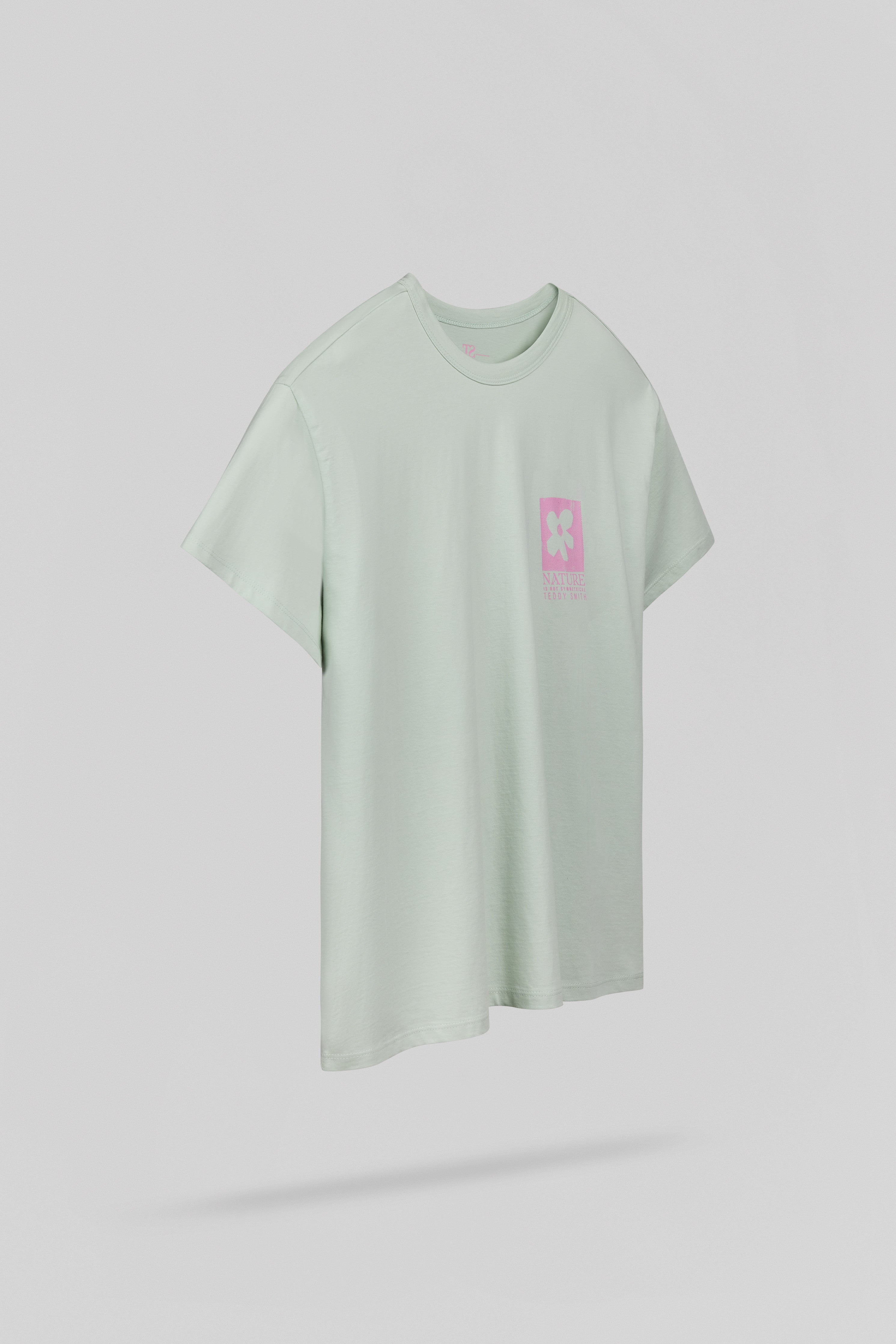 Teddy Smith T-Flower MC t-shirt femme stone mint oversize
