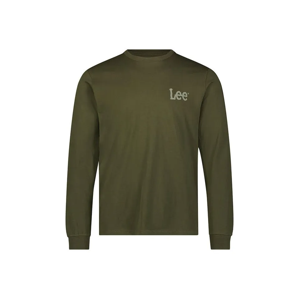 Lee Ls Med Wobbly tee-shirt homme vert olive coupe regular