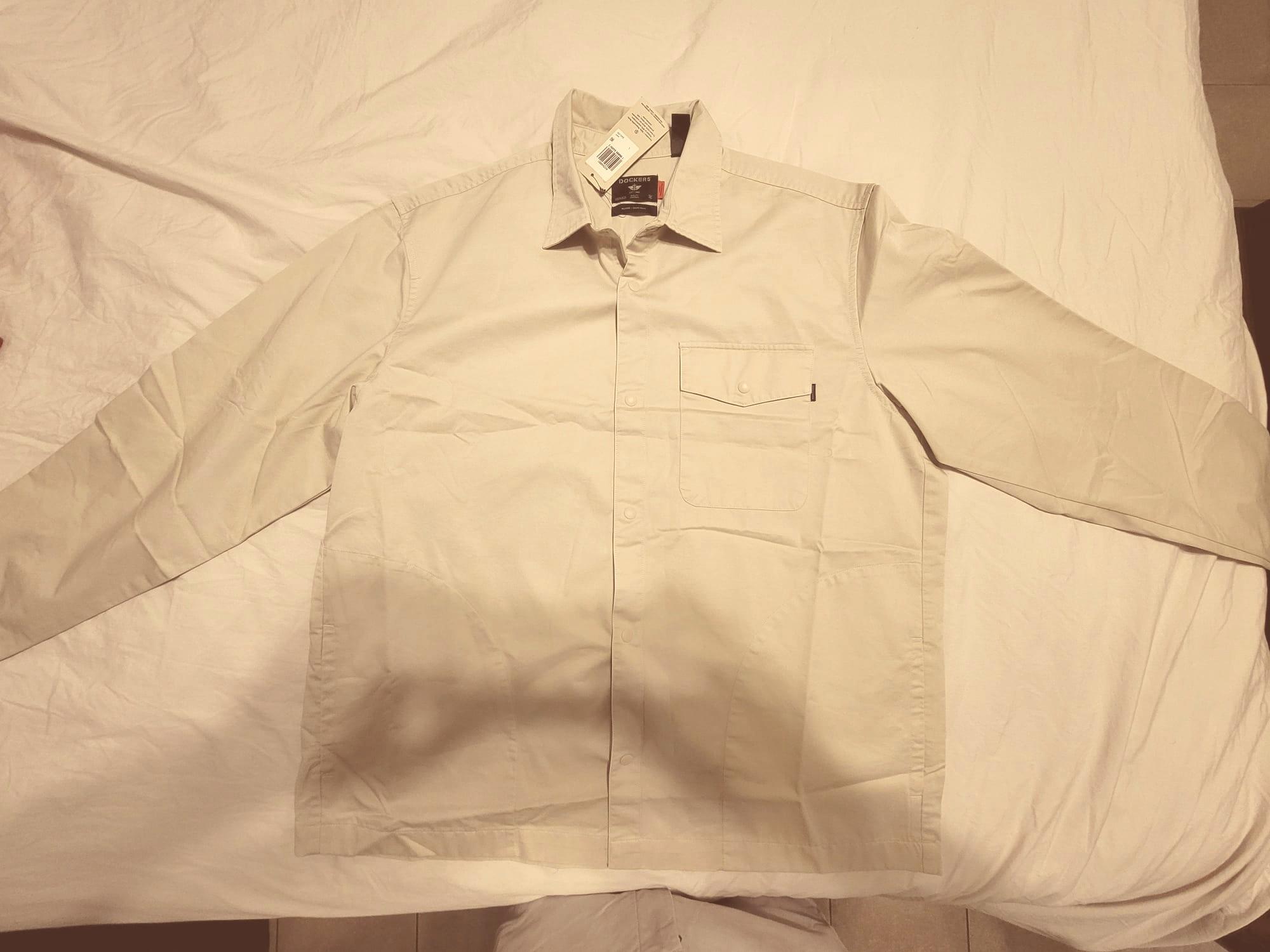 Dockers Oxford chemise homme bleue slim manches longues