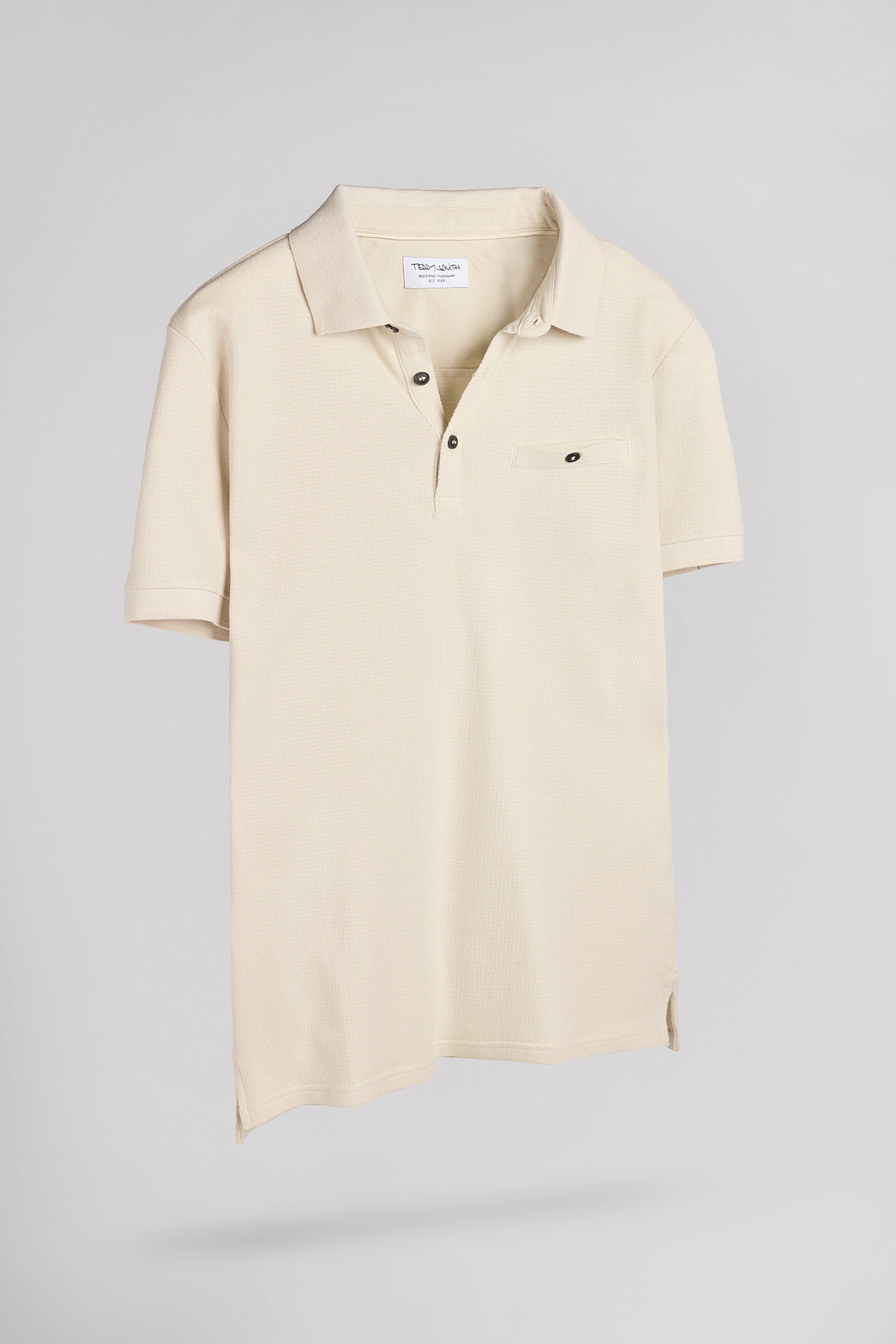 Teddy Smith P-Wesley MC polo crème coton poche