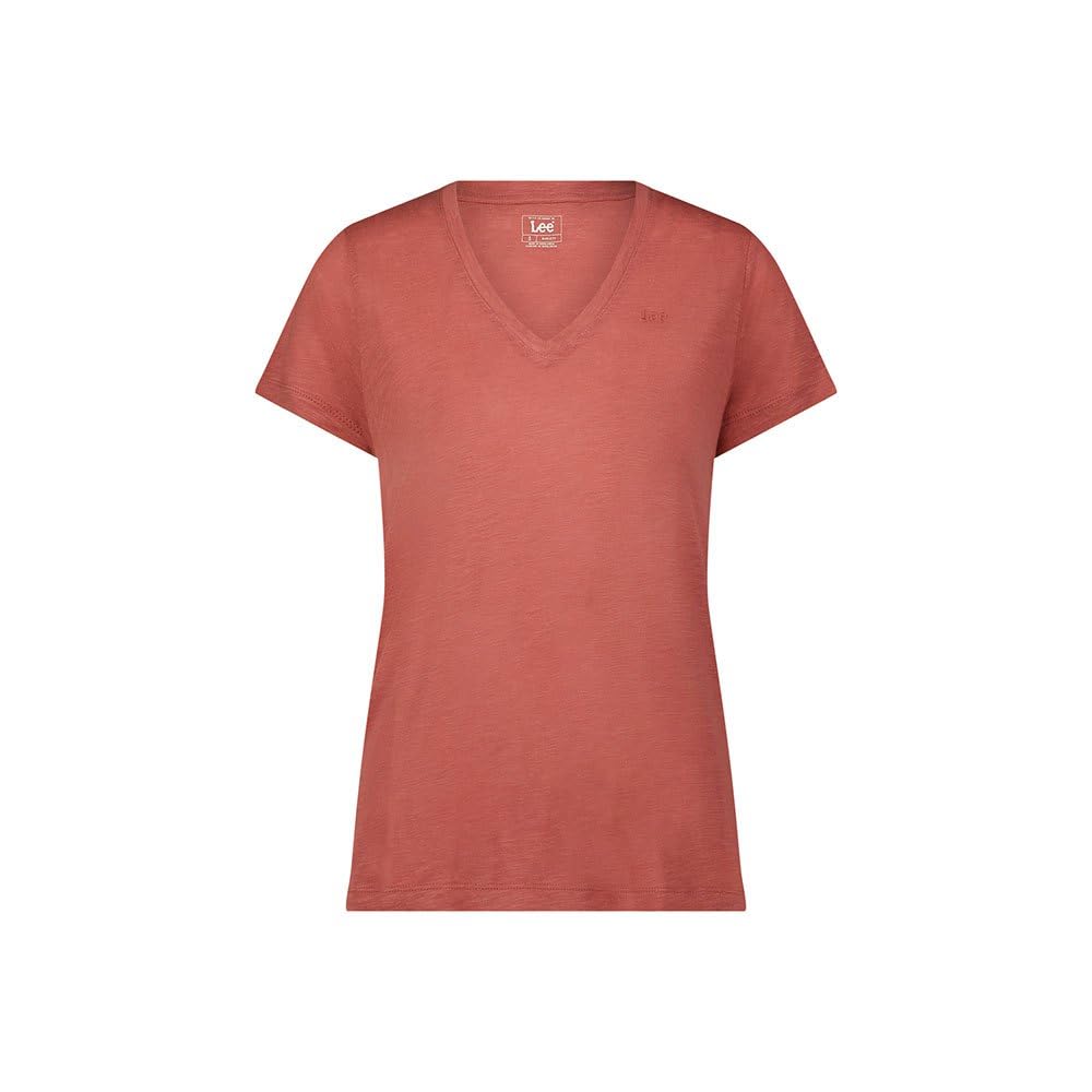 Lee V Neck Tee t-shirt femme cannelle XL