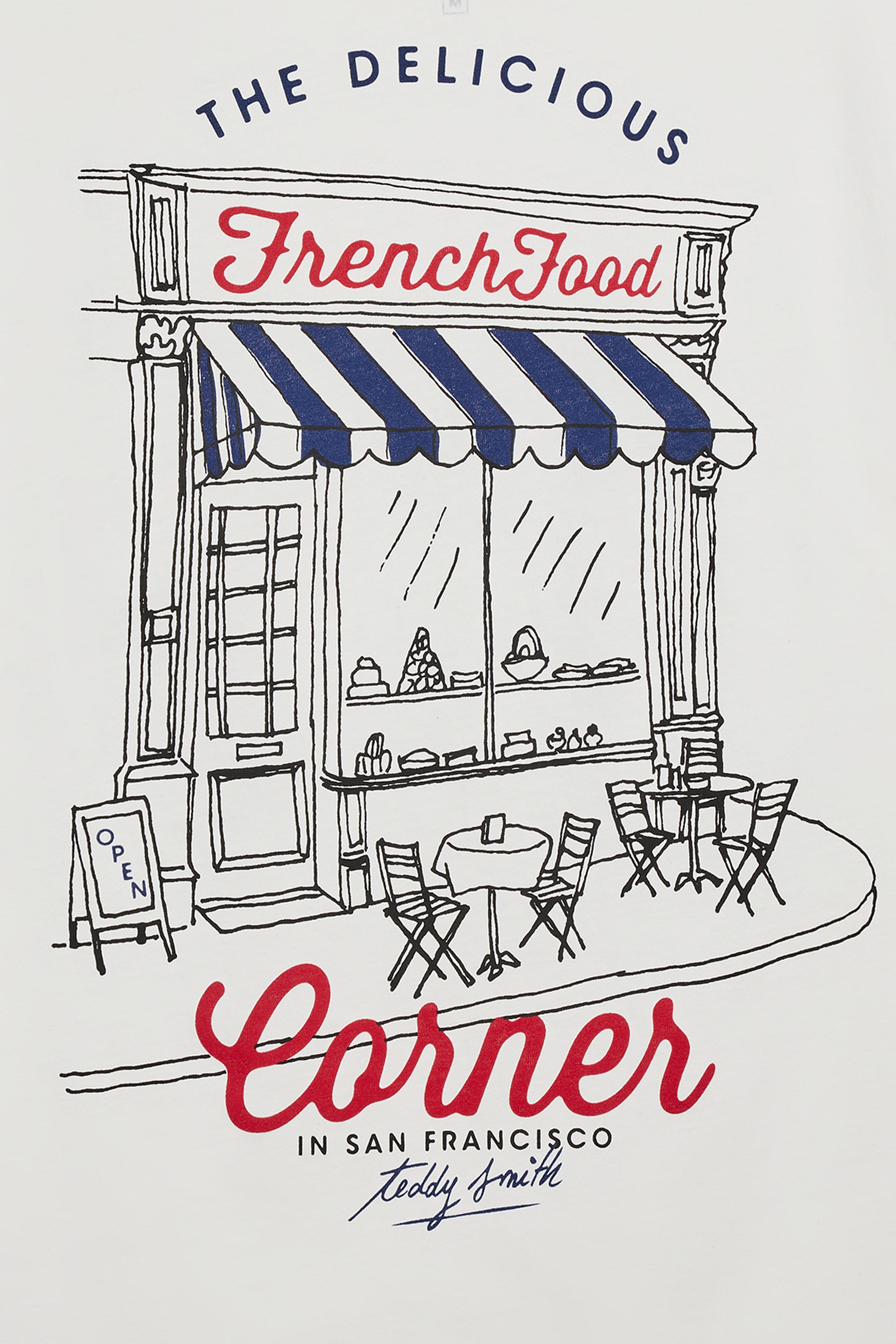 Teddy Smith T-Corner MC t-shirt homme blanc imprimé café