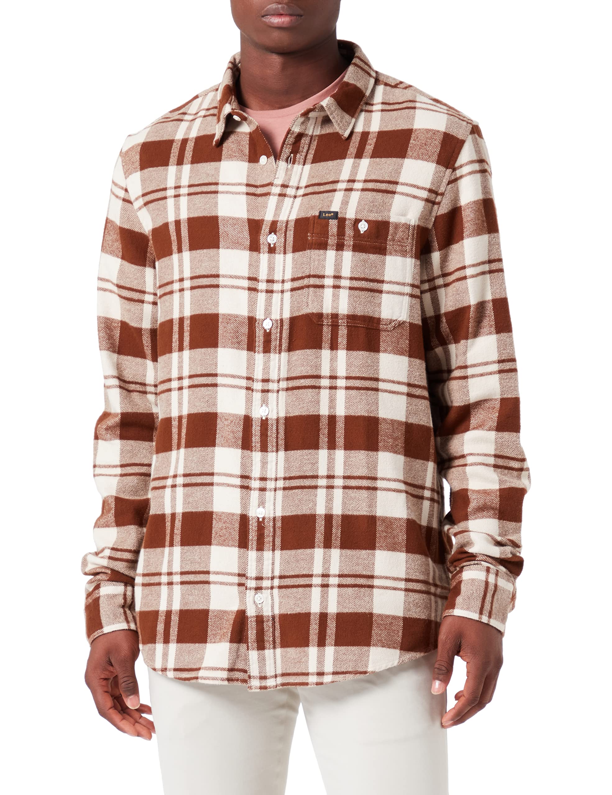 Lee Leesure t-shirt homme Light Umber coton