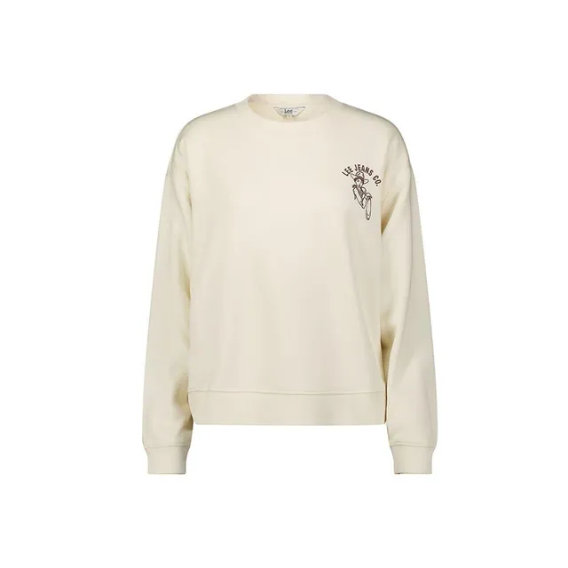 Lee Graphic Crew SWS sweat femme écru taille L col rond