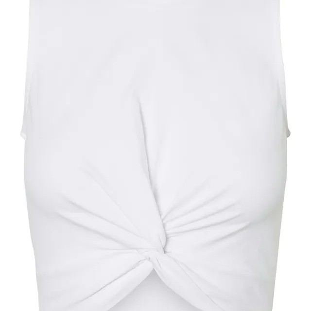 Noisy May Crop top sans manches noué coton stretch