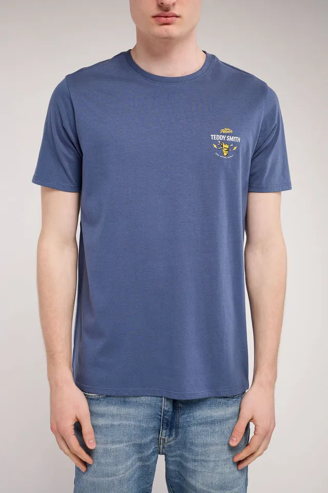 Teddy Smith T-Cars MC t-shirt homme bleu coton racing