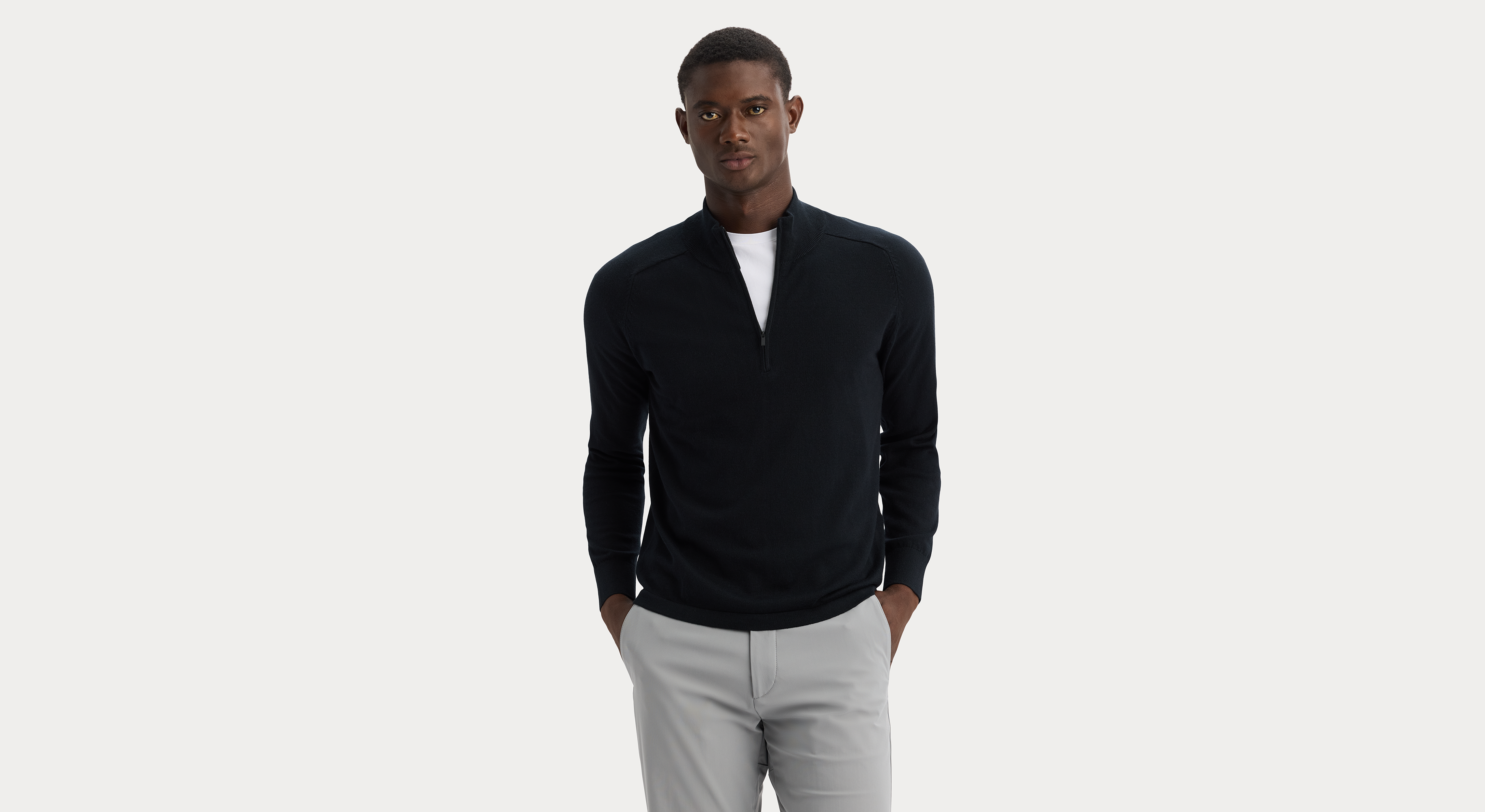 Dockers Go Half-Zip Sweat Homme Noir Thermorégulant