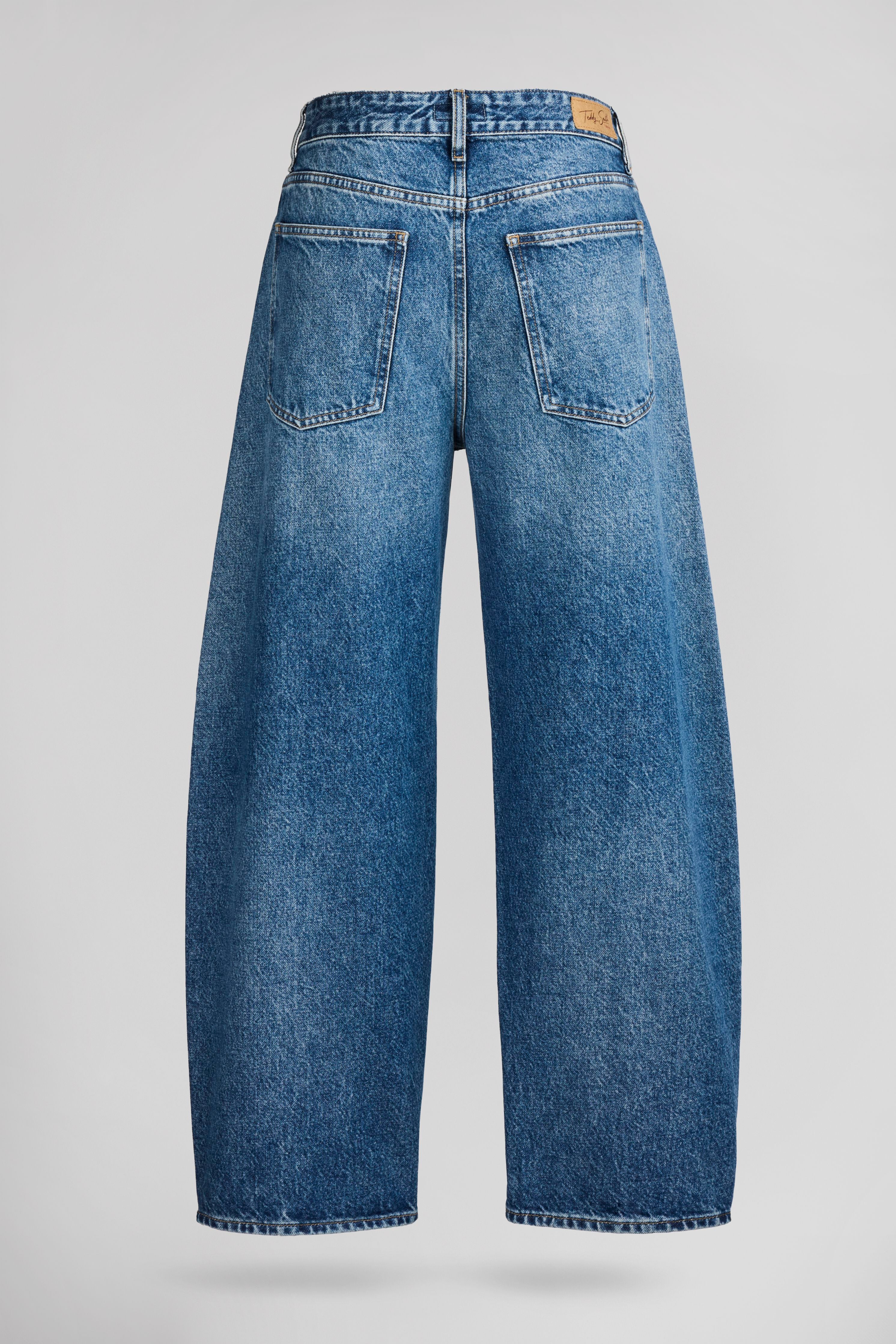 Teddy Smith Bea jean barrel femme bleu vintage