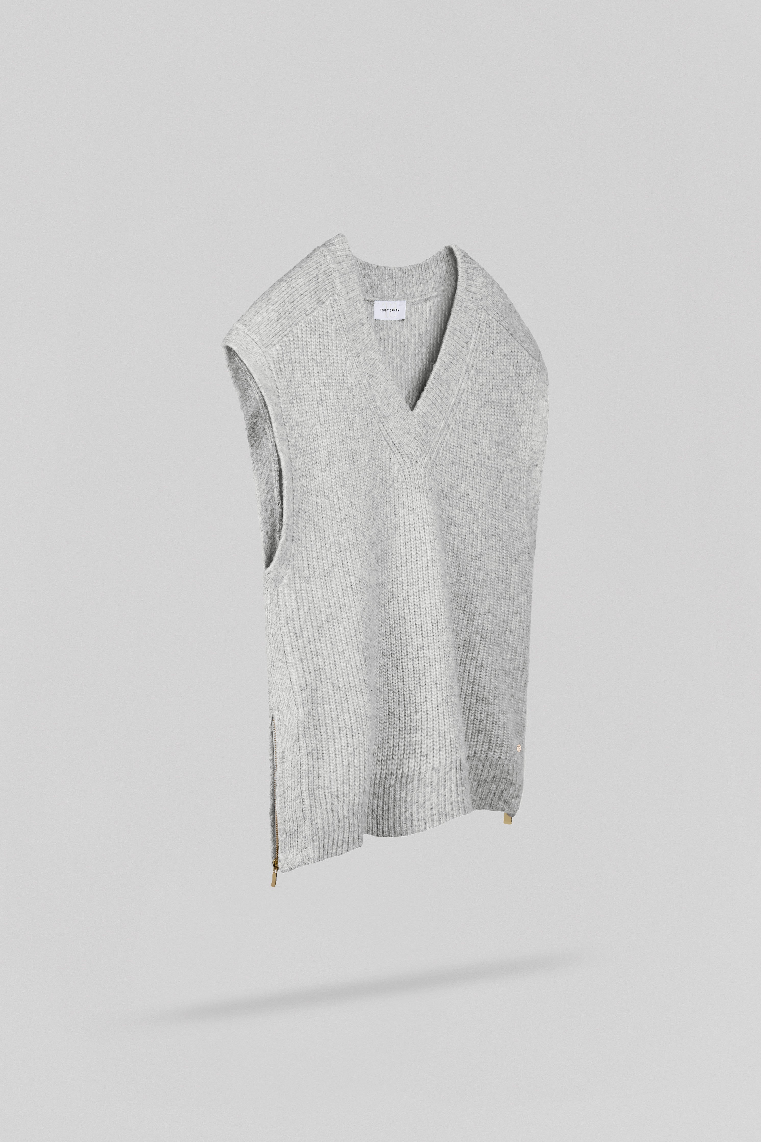 Teddy Smith P-Milo pull gris chiné femme sans manches