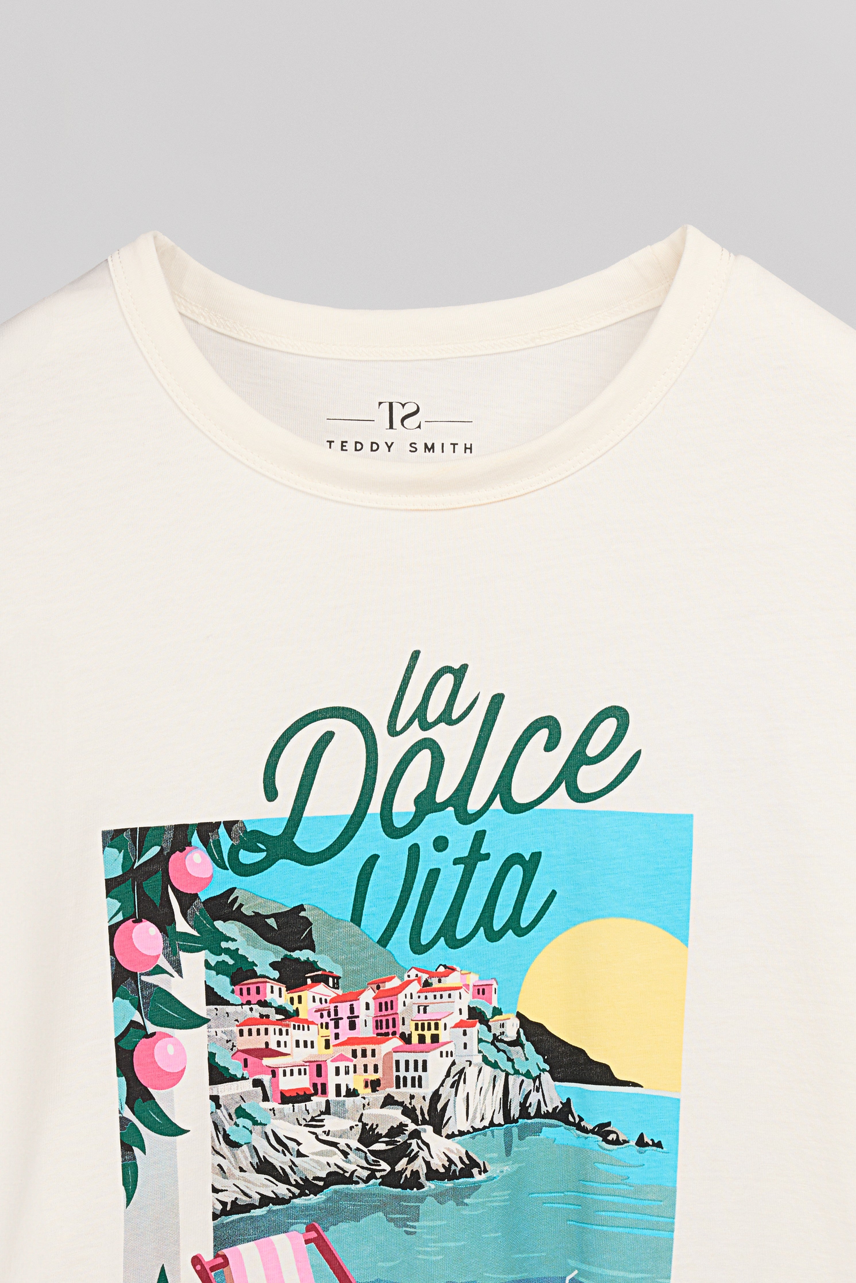 Teddy Smith T-Positano t-shirt femme blanc oversize