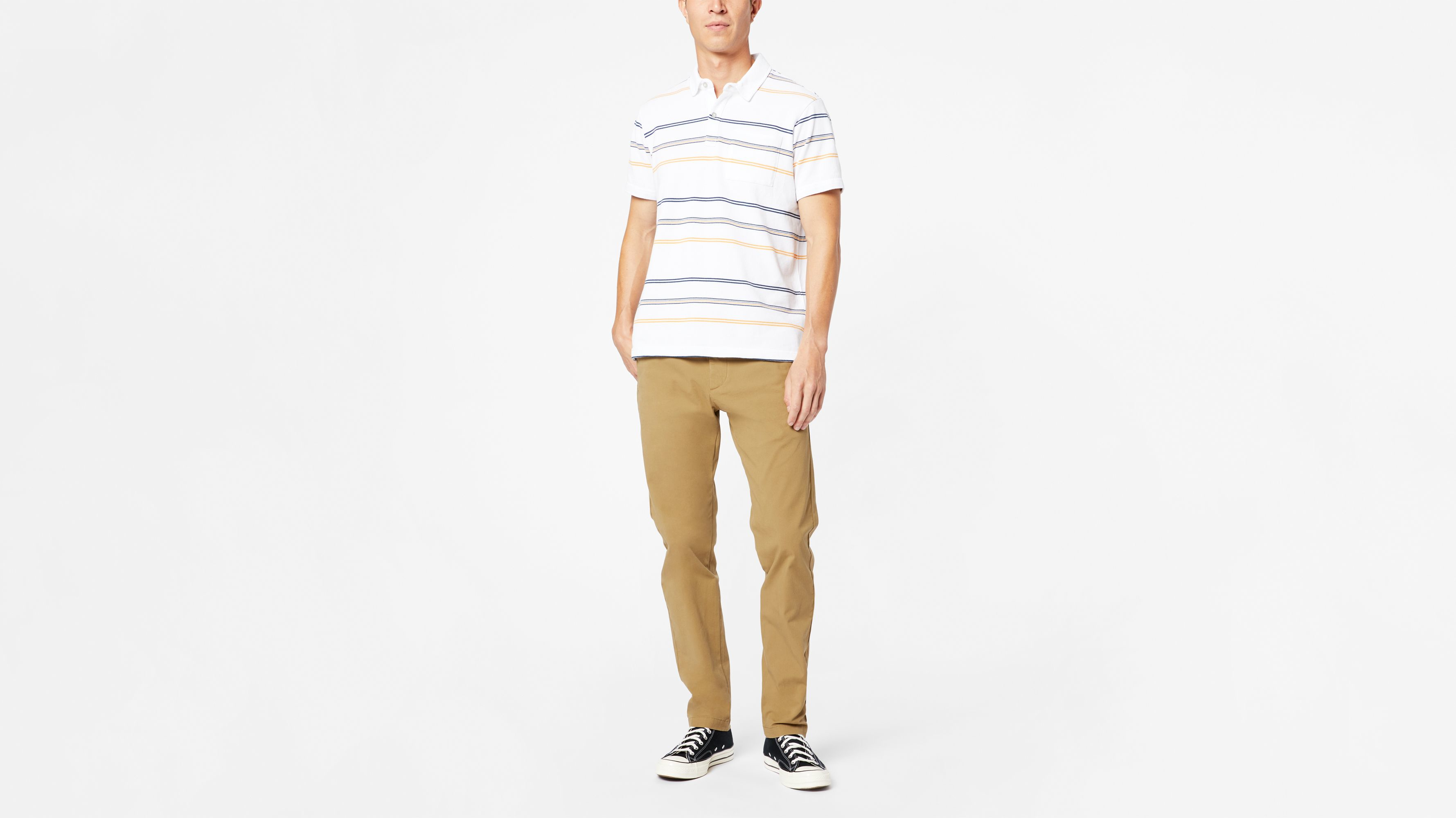 Dockers Crafted Khaki chino slim marron Ermine