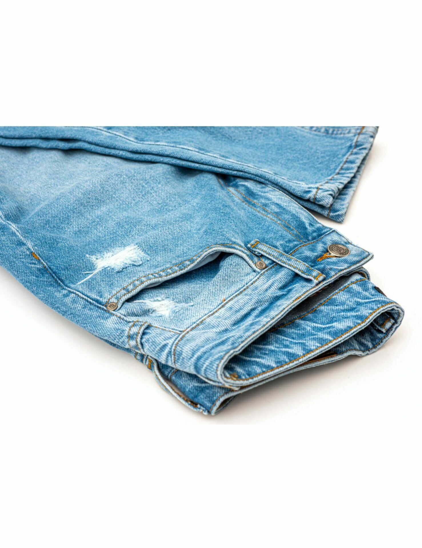 AA Spontané Boyfit Le Pure Denim jean bleu clair destroy