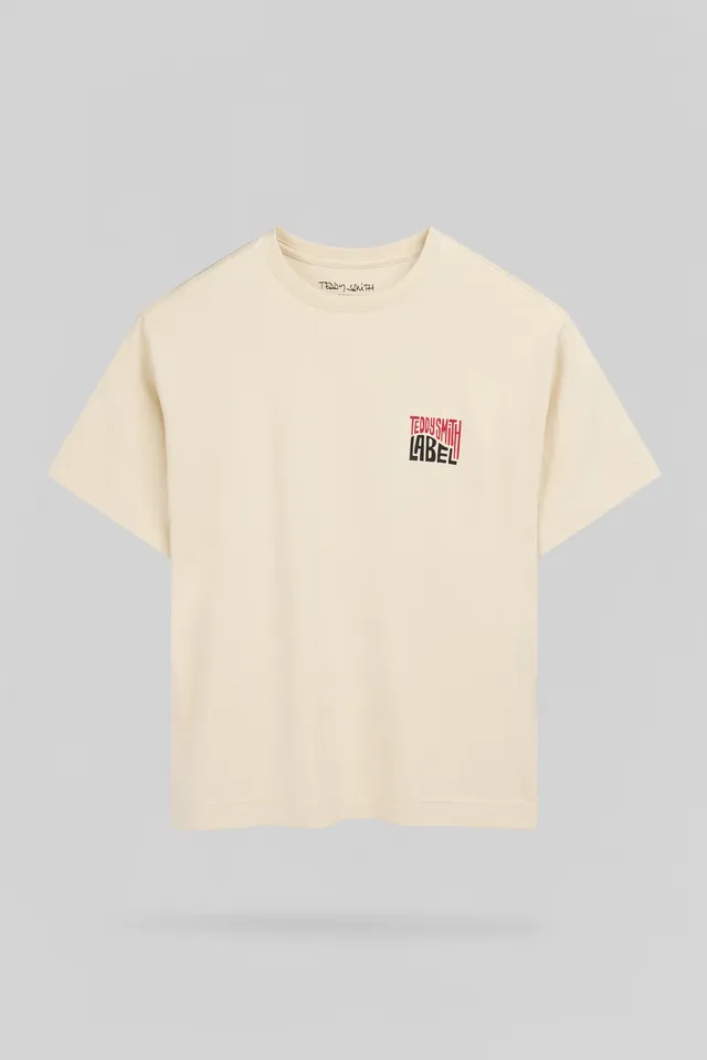 Teddy Smith T-Musik MC JR t-shirt cream coton