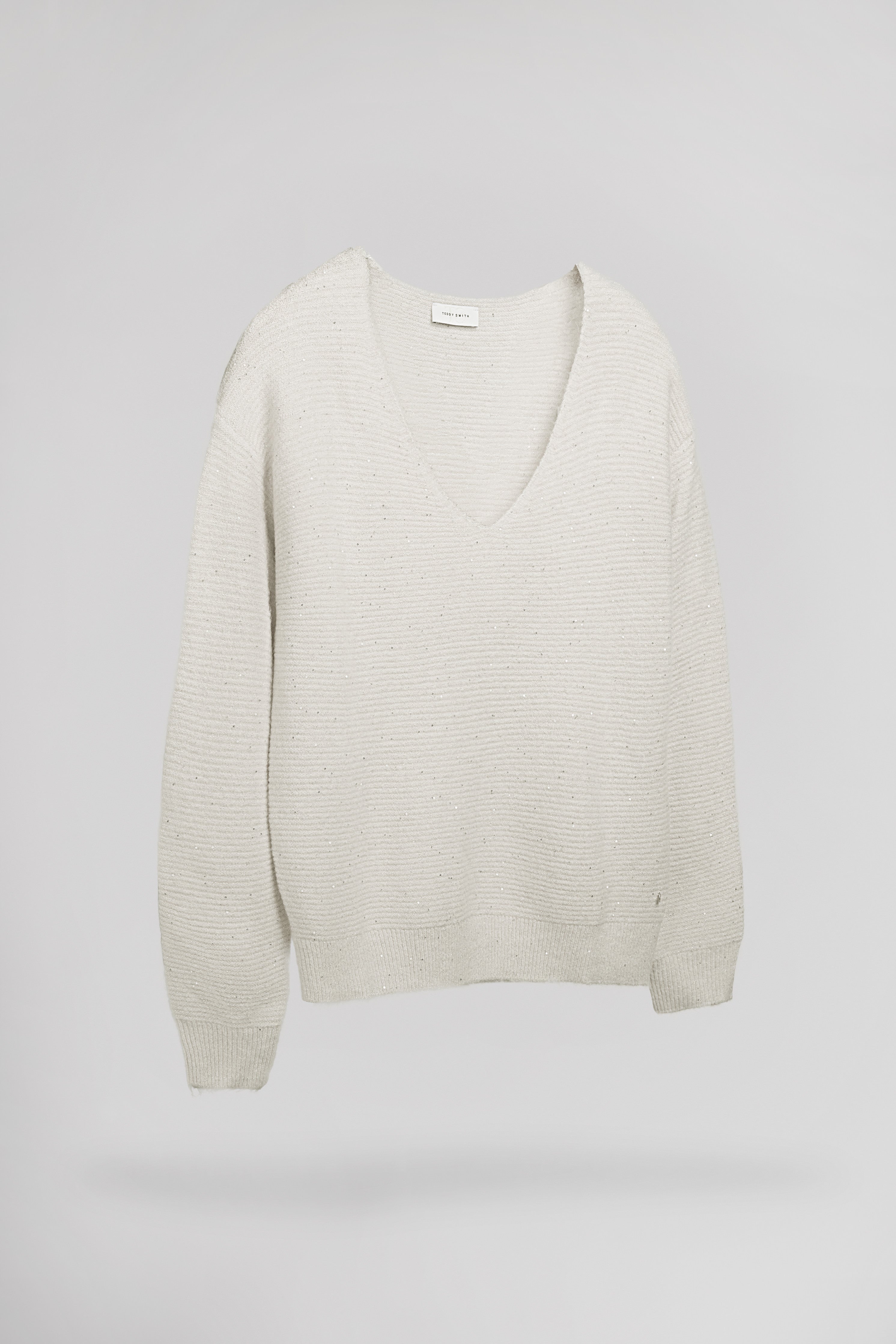 Teddy Smith P-Rachel pull col V Middle White taille XS