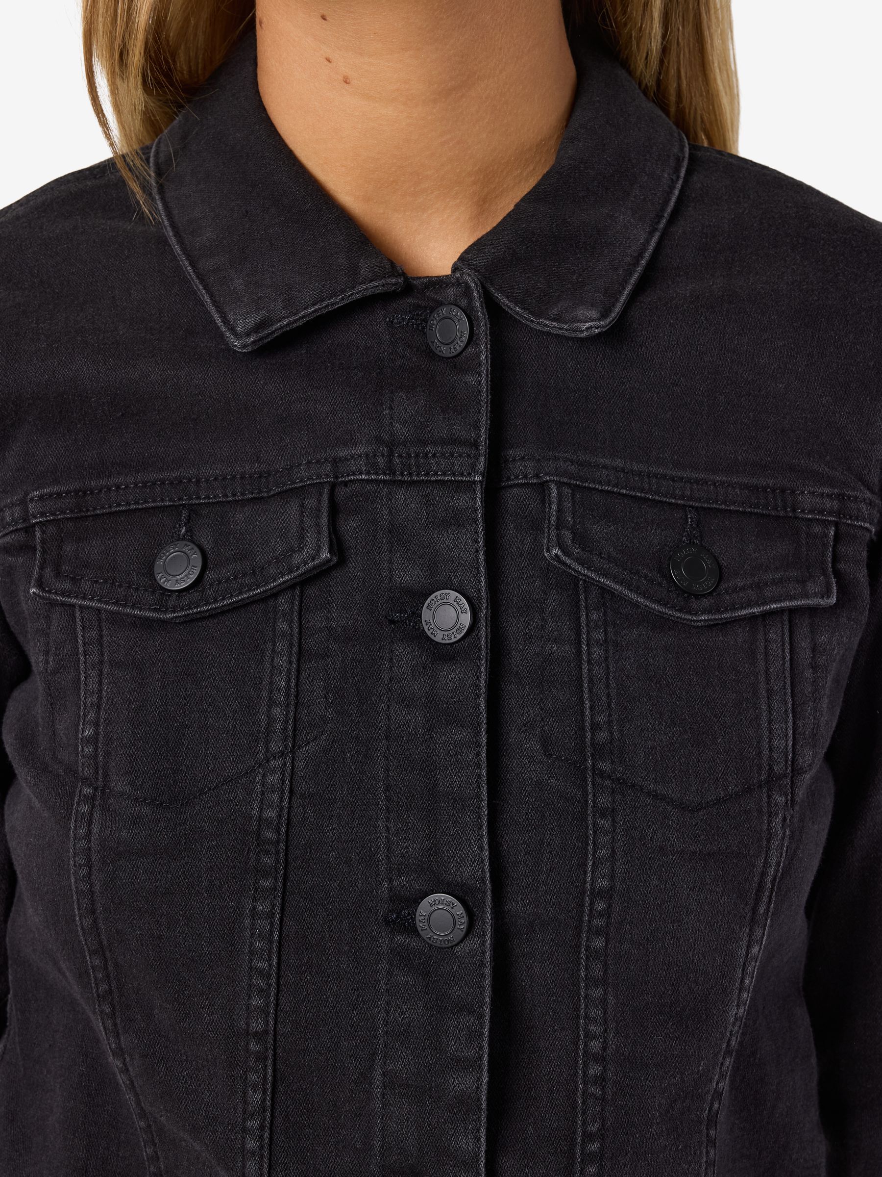 Noisy May veste en jean courte boutons stretch