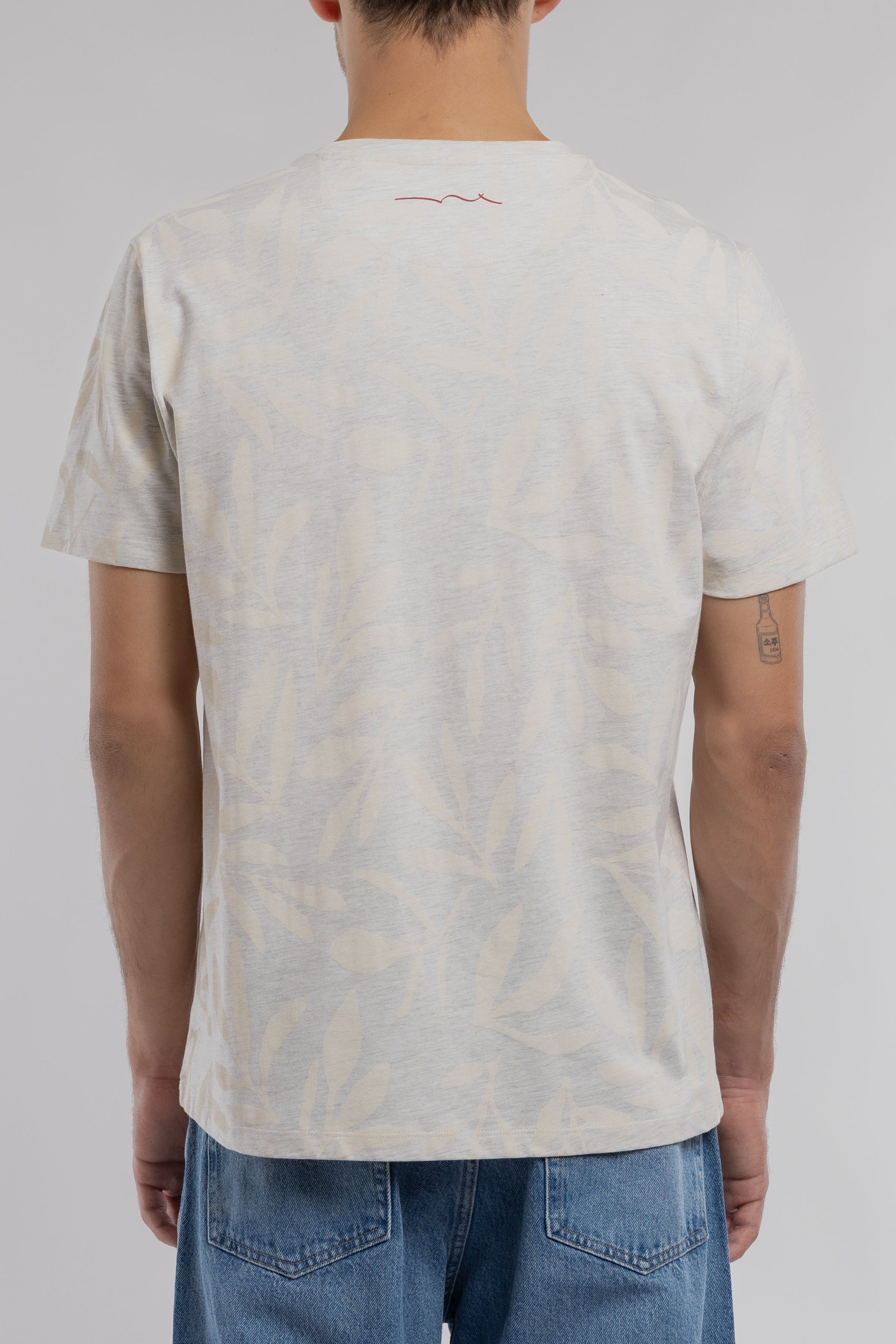 Teddy Smith T-ARESKI MC t-shirt blanc ivoire chiné floral