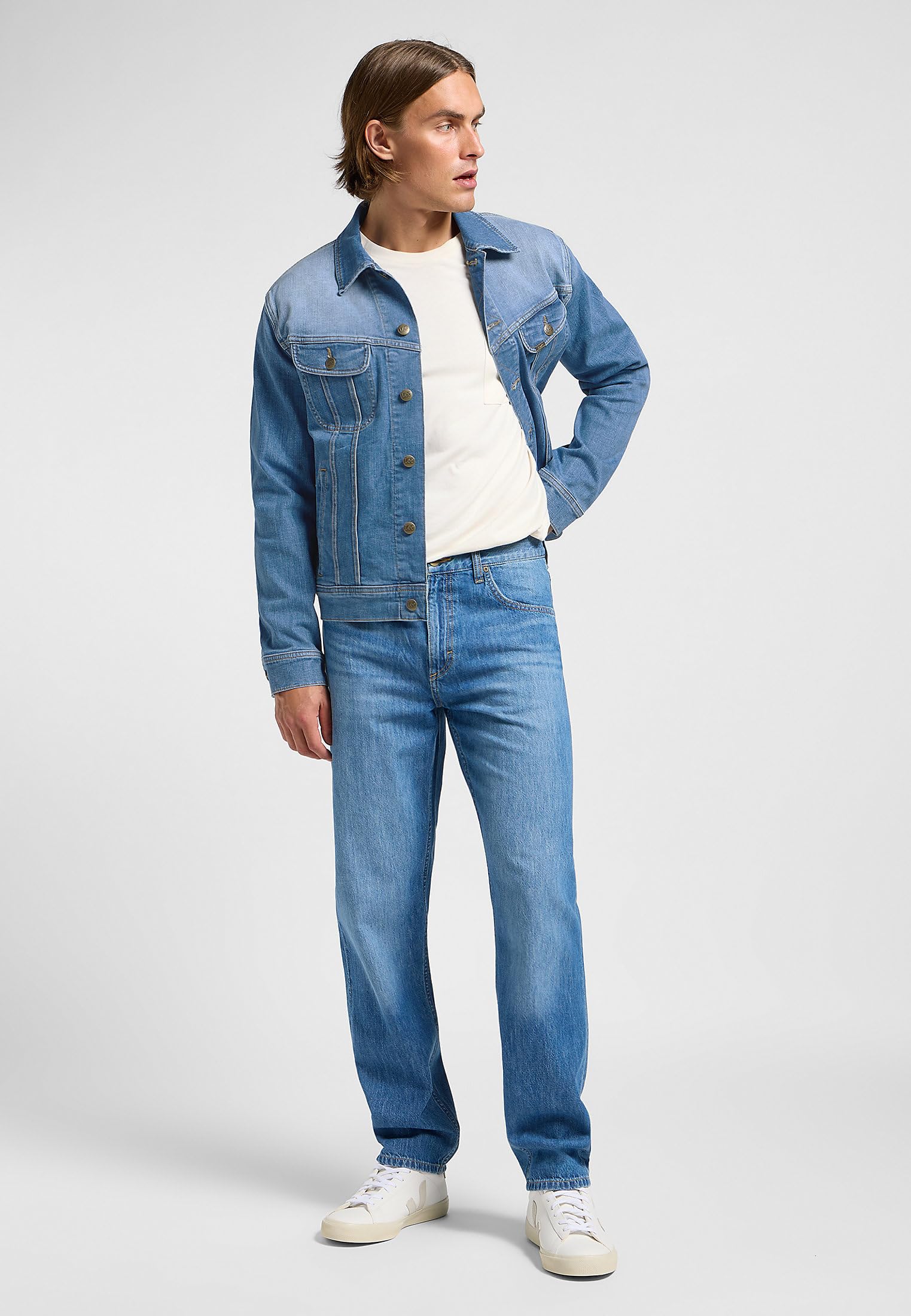 Lee Rider veste jean Indigo Usé coupe regular