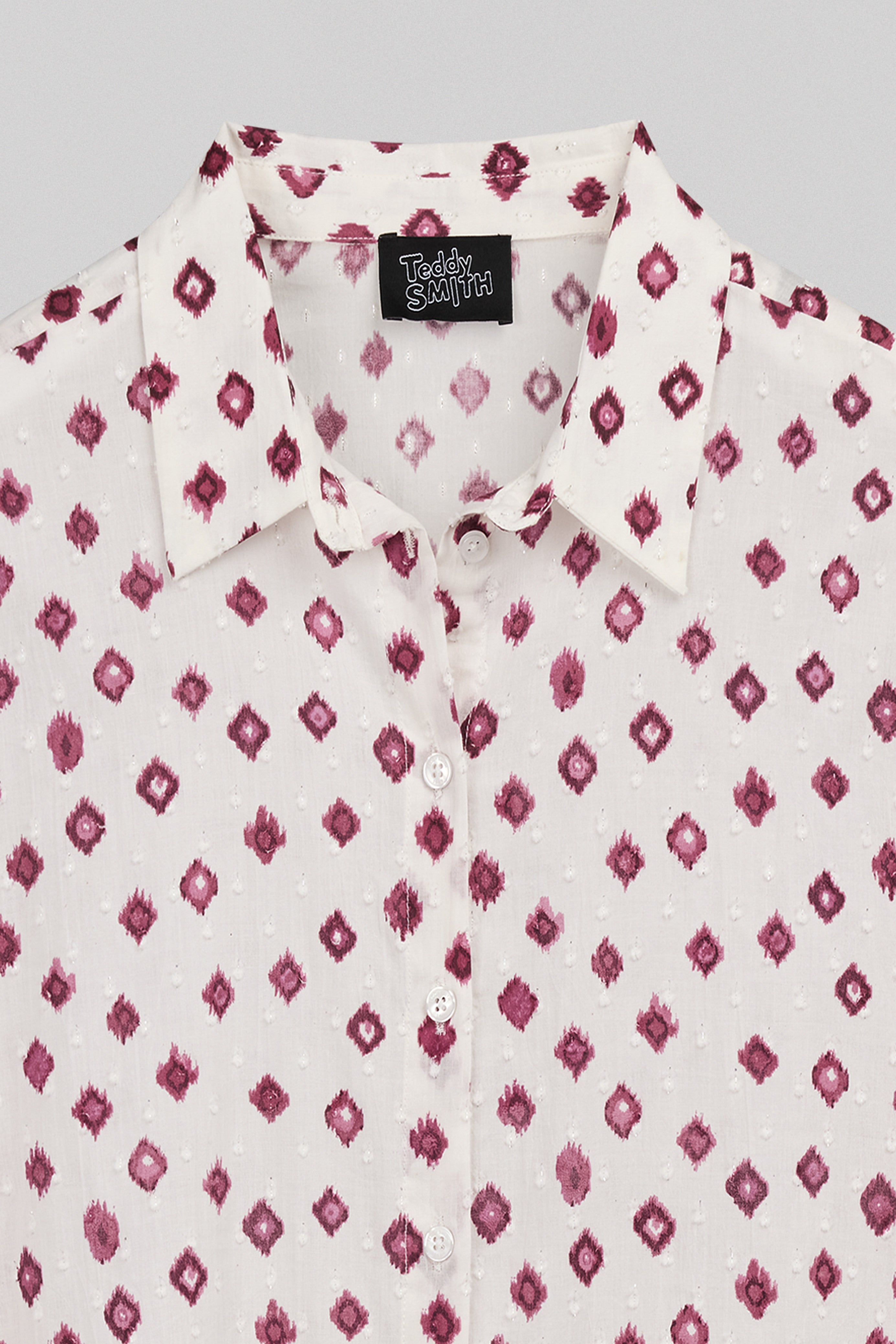 Teddy Smith C-Liviana ML Framboise Foncé chemise femme voile