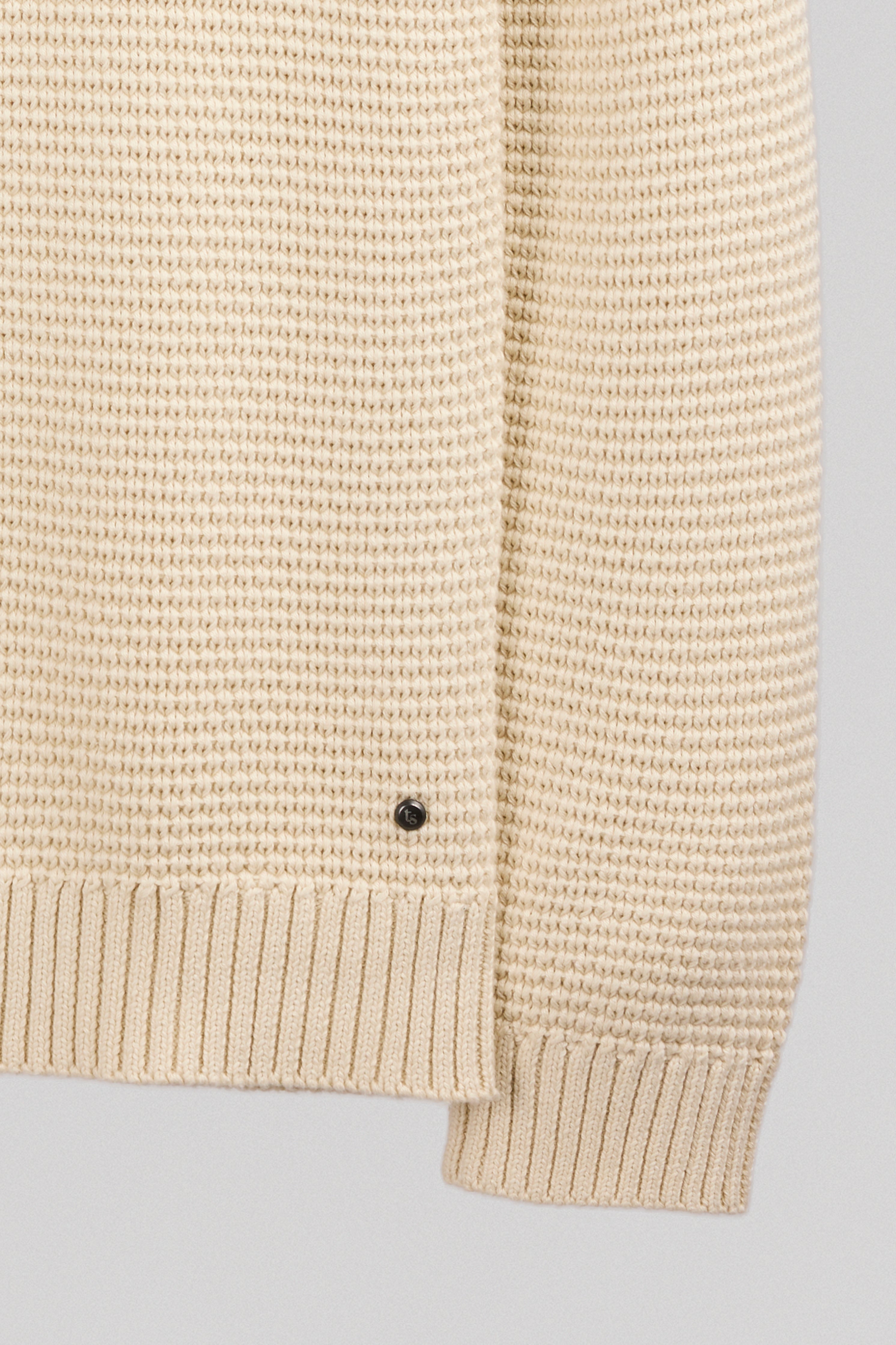 Teddy Smith P-Howard pull col rond beige lin coton