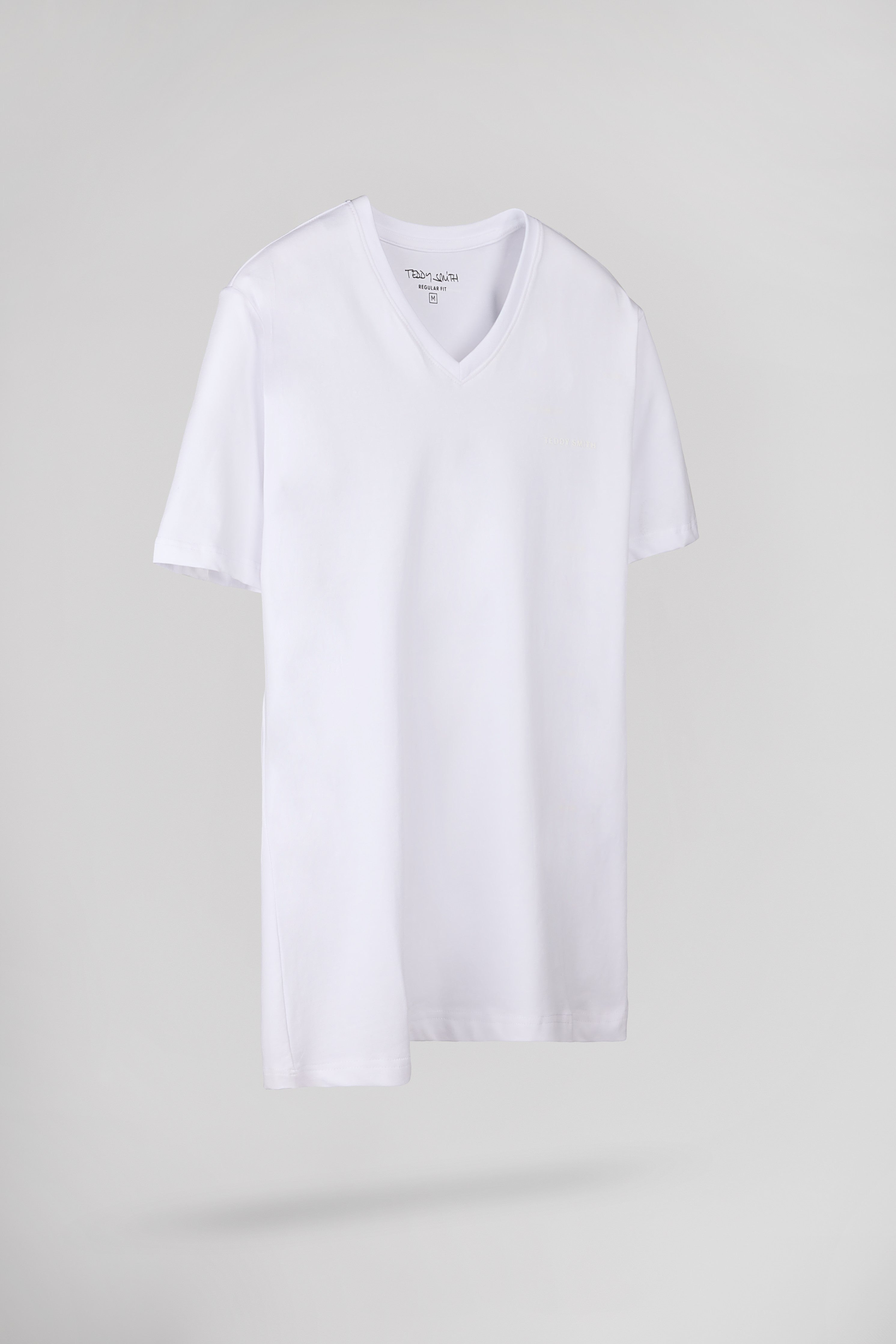 Teddy Smith Tawax 2 MC t-shirt col V blanc coton