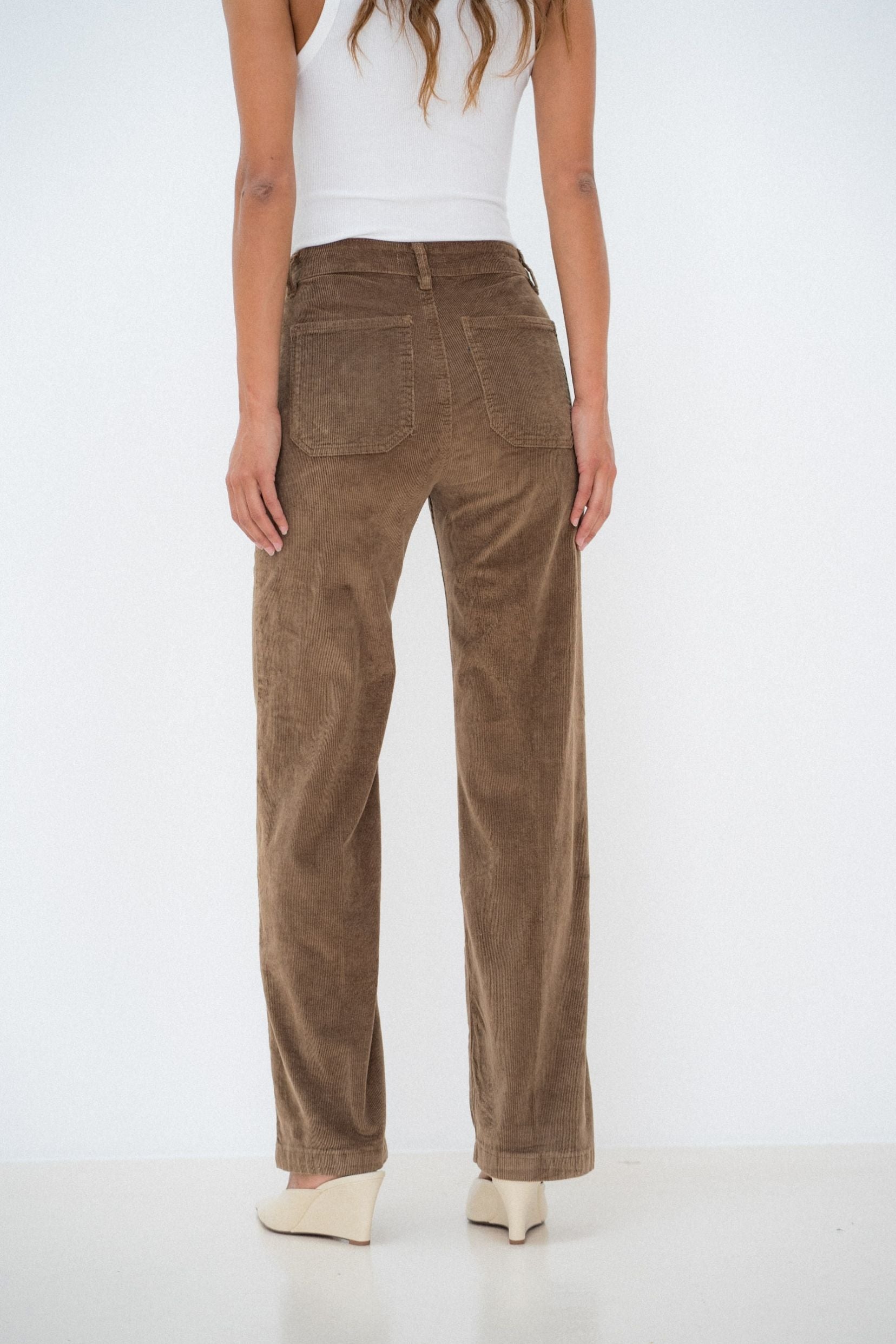Maison Onado Néoline pantalon camel pli marqué