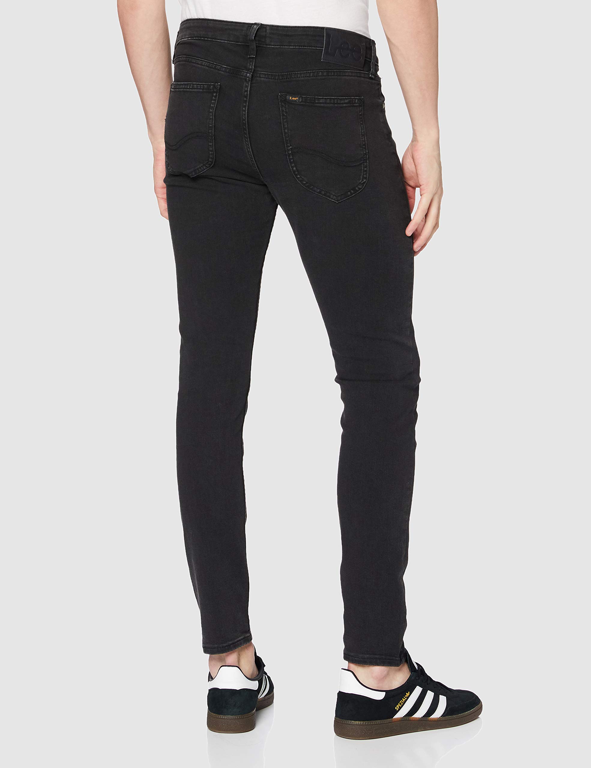 Lee Malone Jean skinny homme noir délavé denim