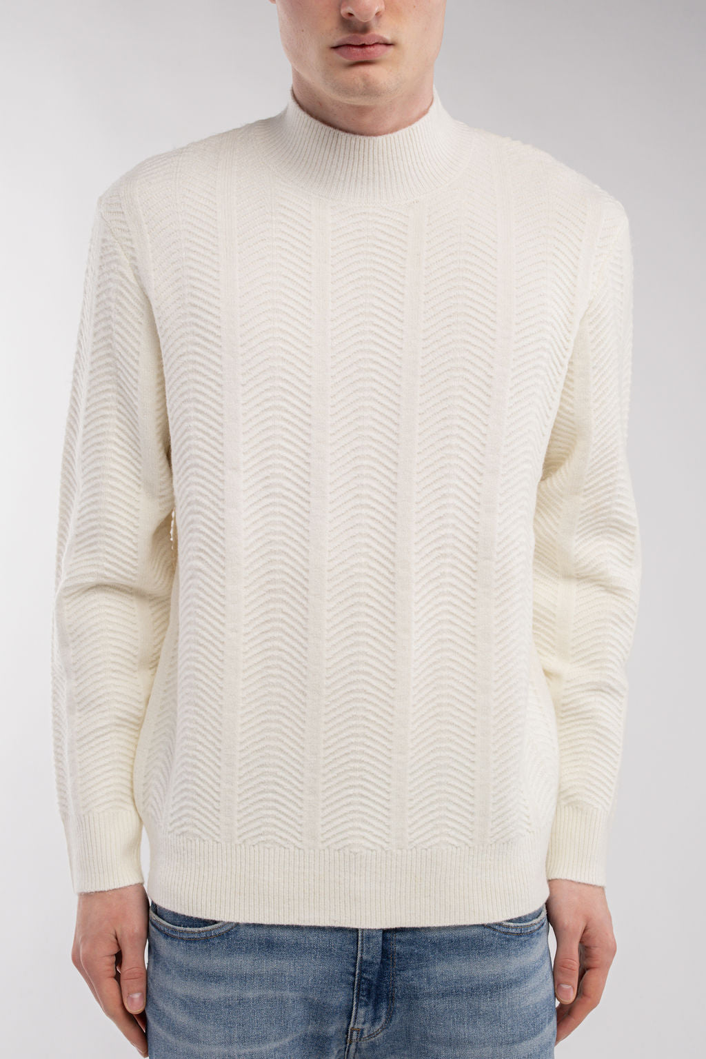 Teddy Smith P-Bacary Cream pull col montant crème homme