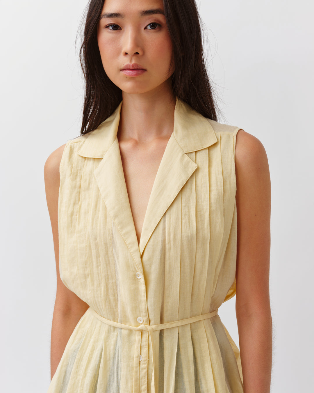 DIEGA CHELIO chemise voile coton paille sans manches