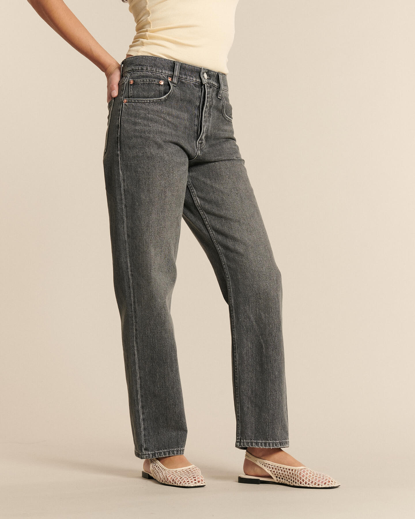 Labdip Quincy Denim Dusty Grey BL 30 jean boyfriend gris