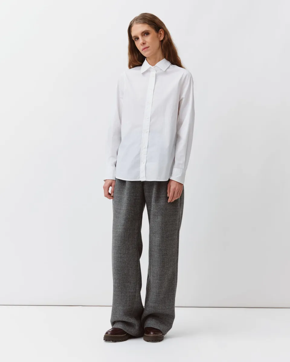 Diega Chaba chemise blanc coton coupe droite