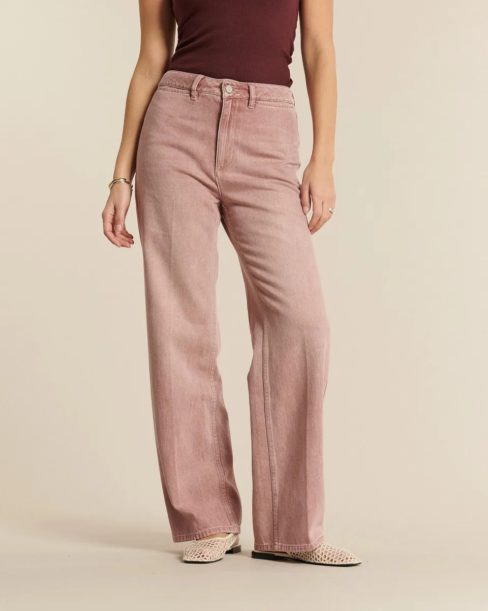Labdip Swann Quartz jean large taille haute rosé