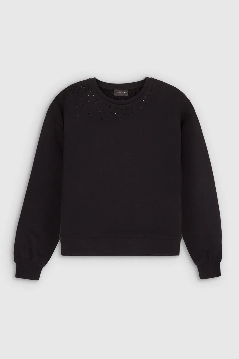 Teddy Smith S-Jade sweat col rond noir femme