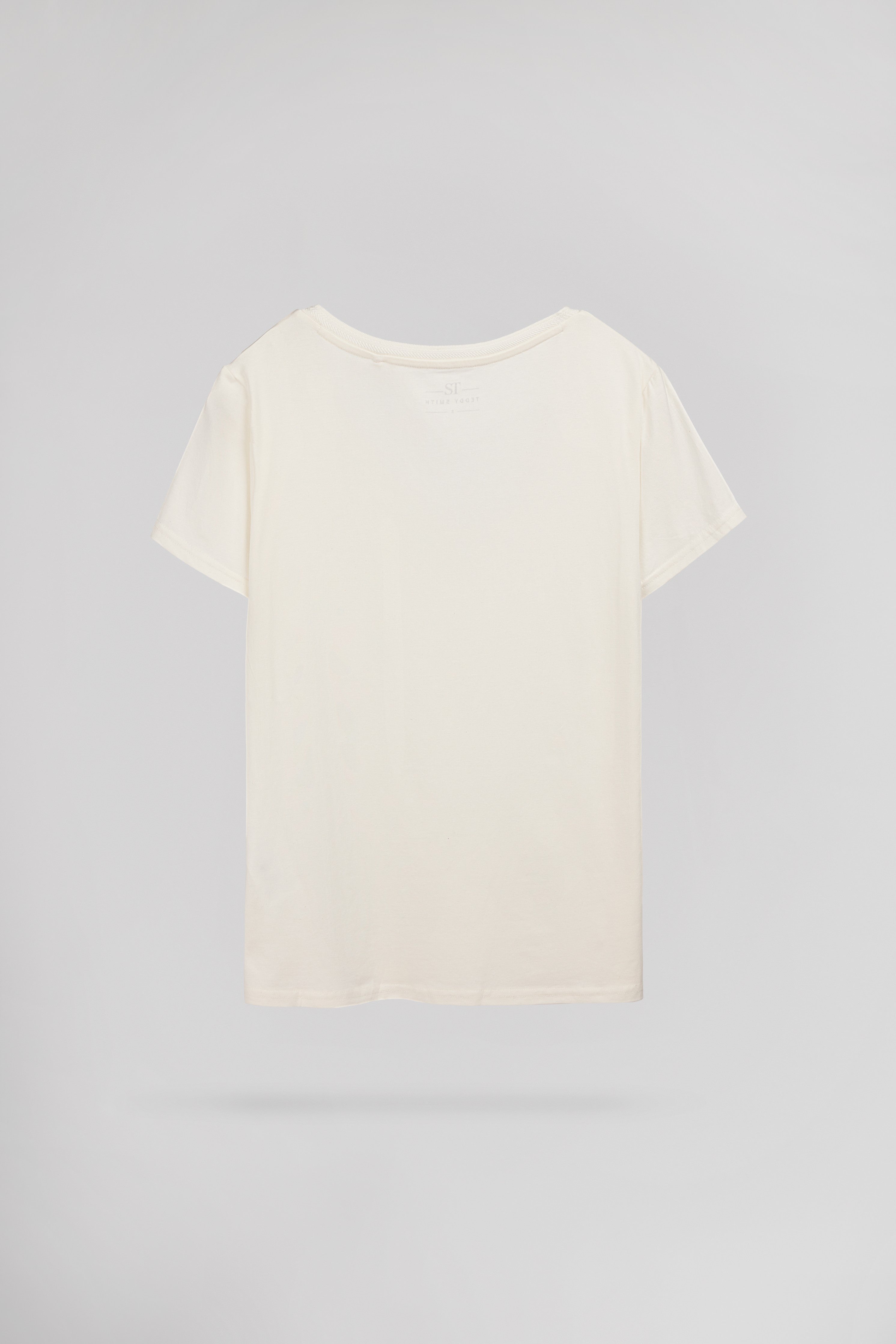 Teddy Smith T-Mia t-shirt femme blanc cassé modal