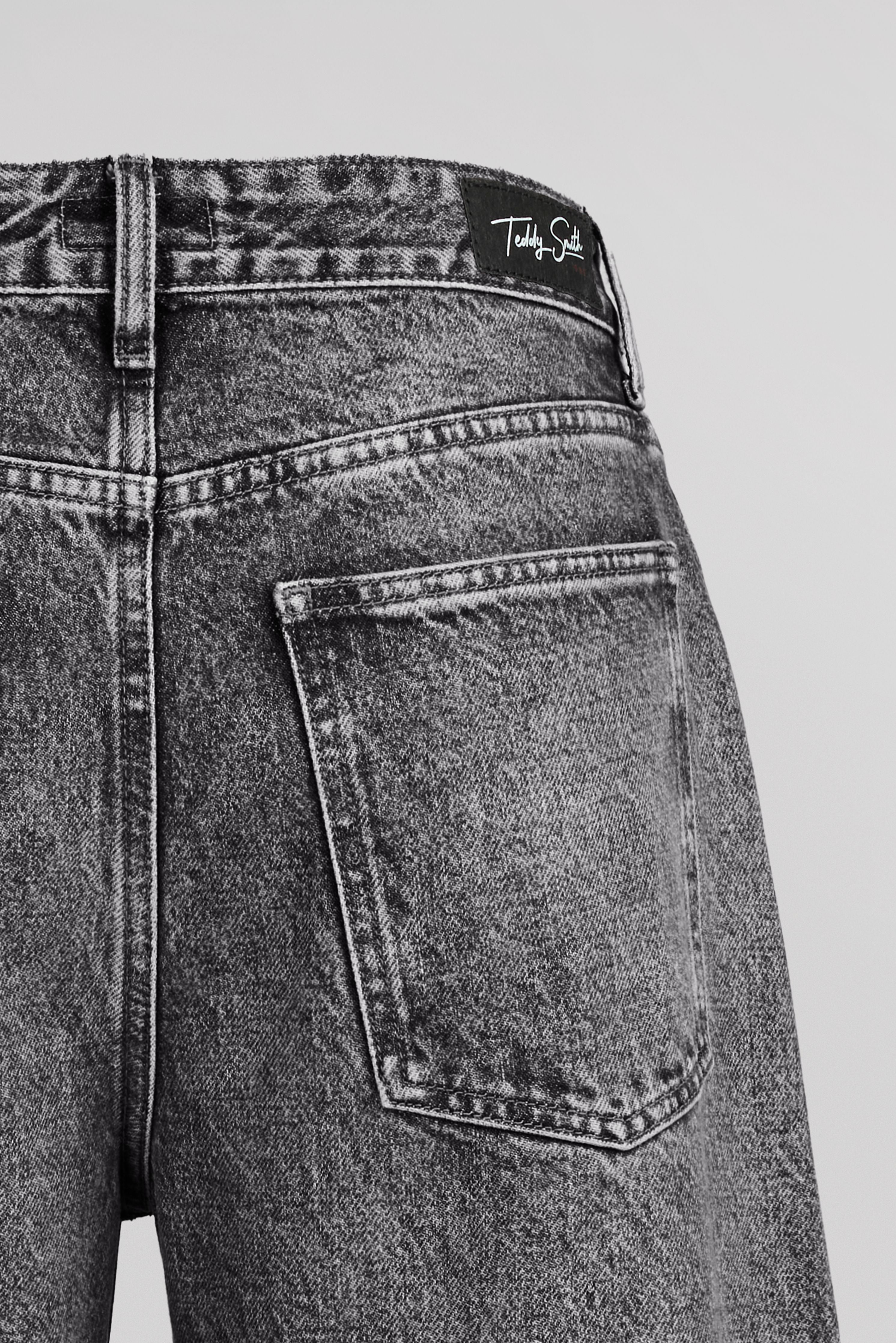 Teddy Smith Bea Black Used jean barrel femme coton