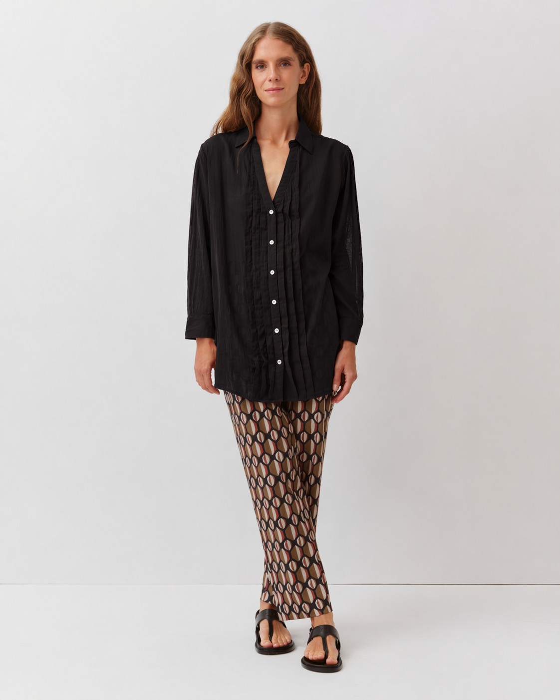 DIEGA CENLIO chemise noire voile coton