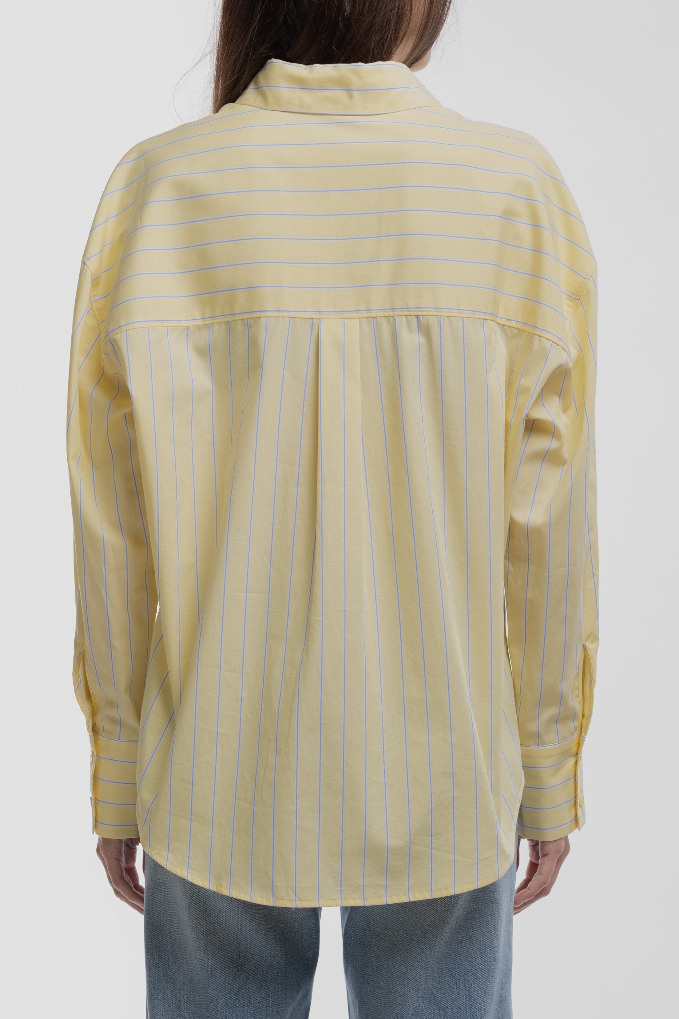 Teddy Smith C-CHARLINA chemise jaune citron rayée oversize