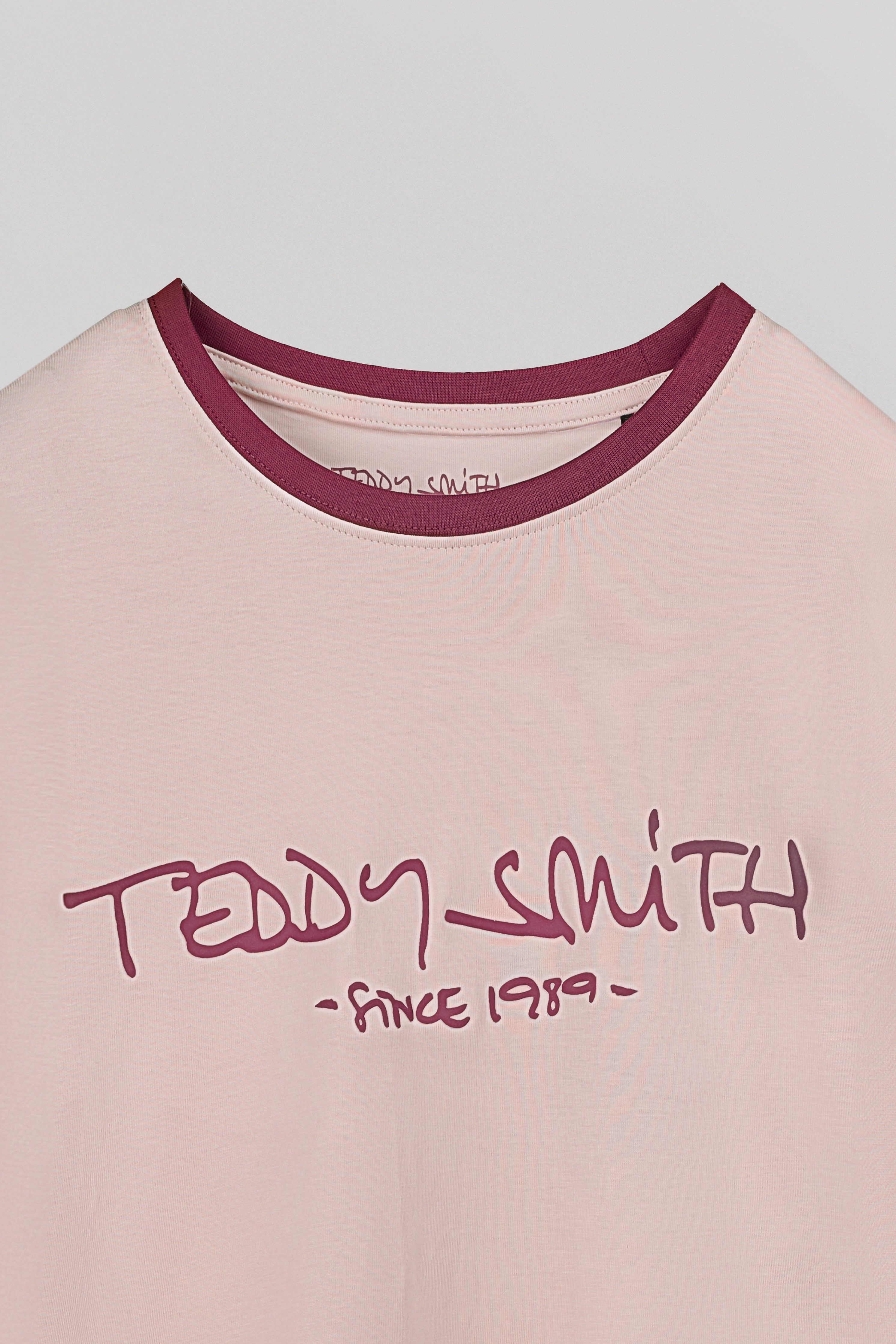 Teddy Smith Ticlass MC Rose Pastel t-shirt homme coton