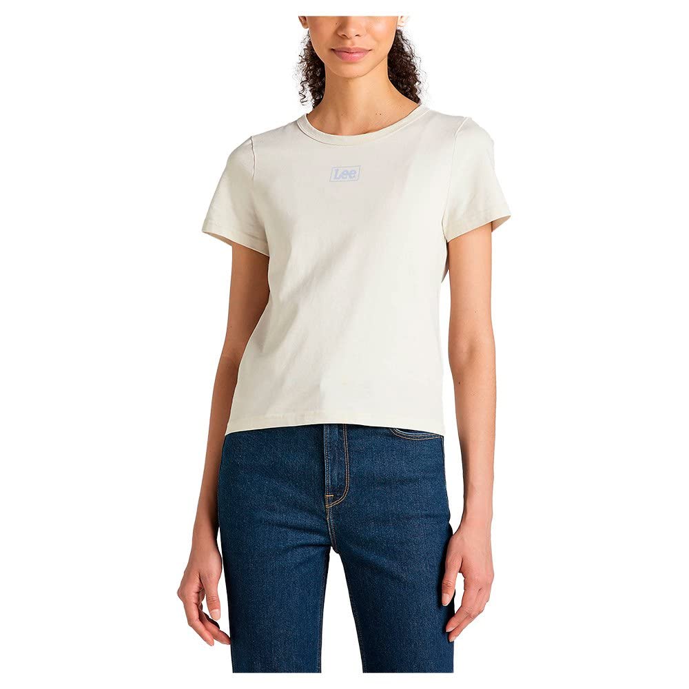 Lee Shrunken Tee t-shirt femme écru ajusté