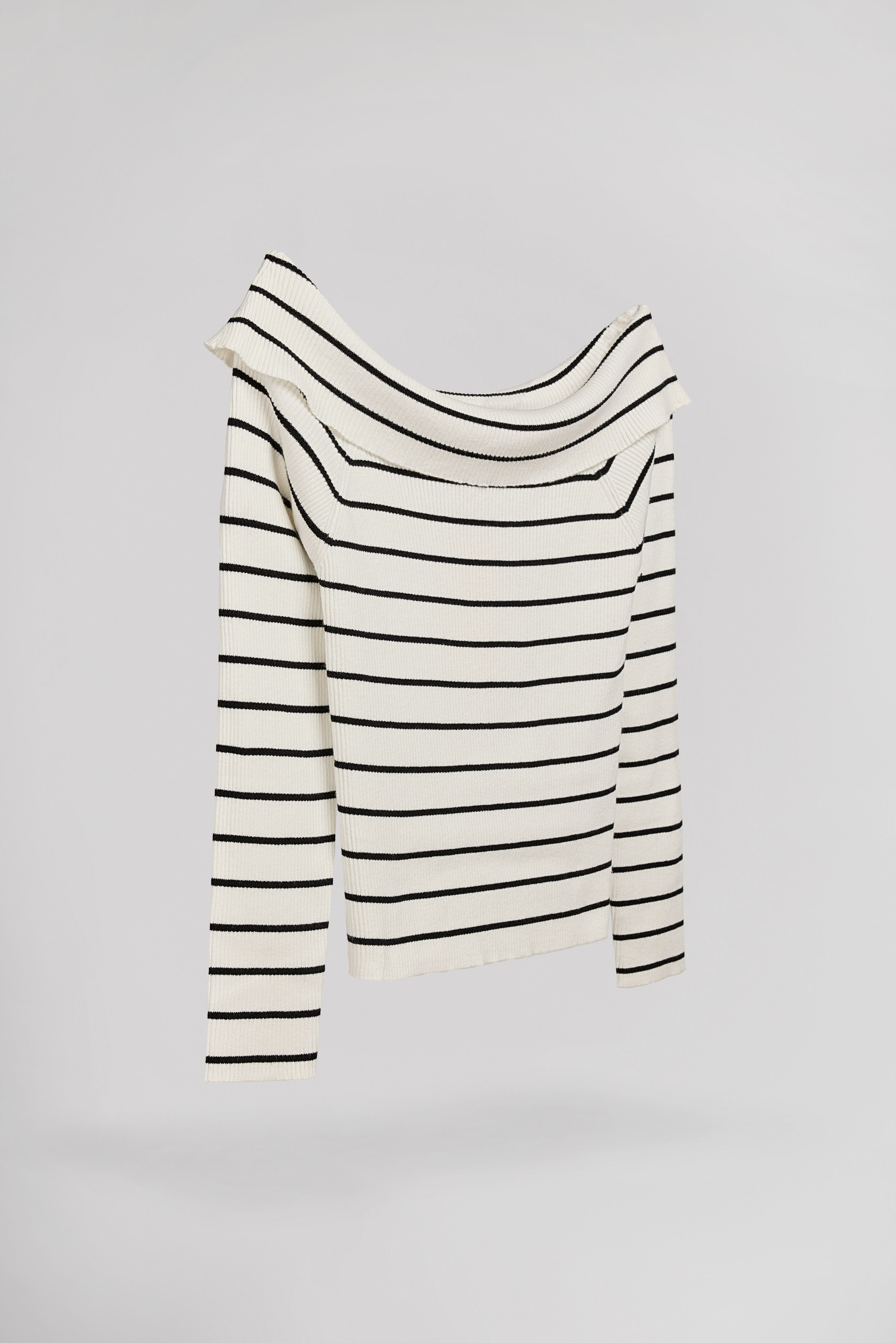 Teddy Smith P-Rysia pull rayures col bardot femme