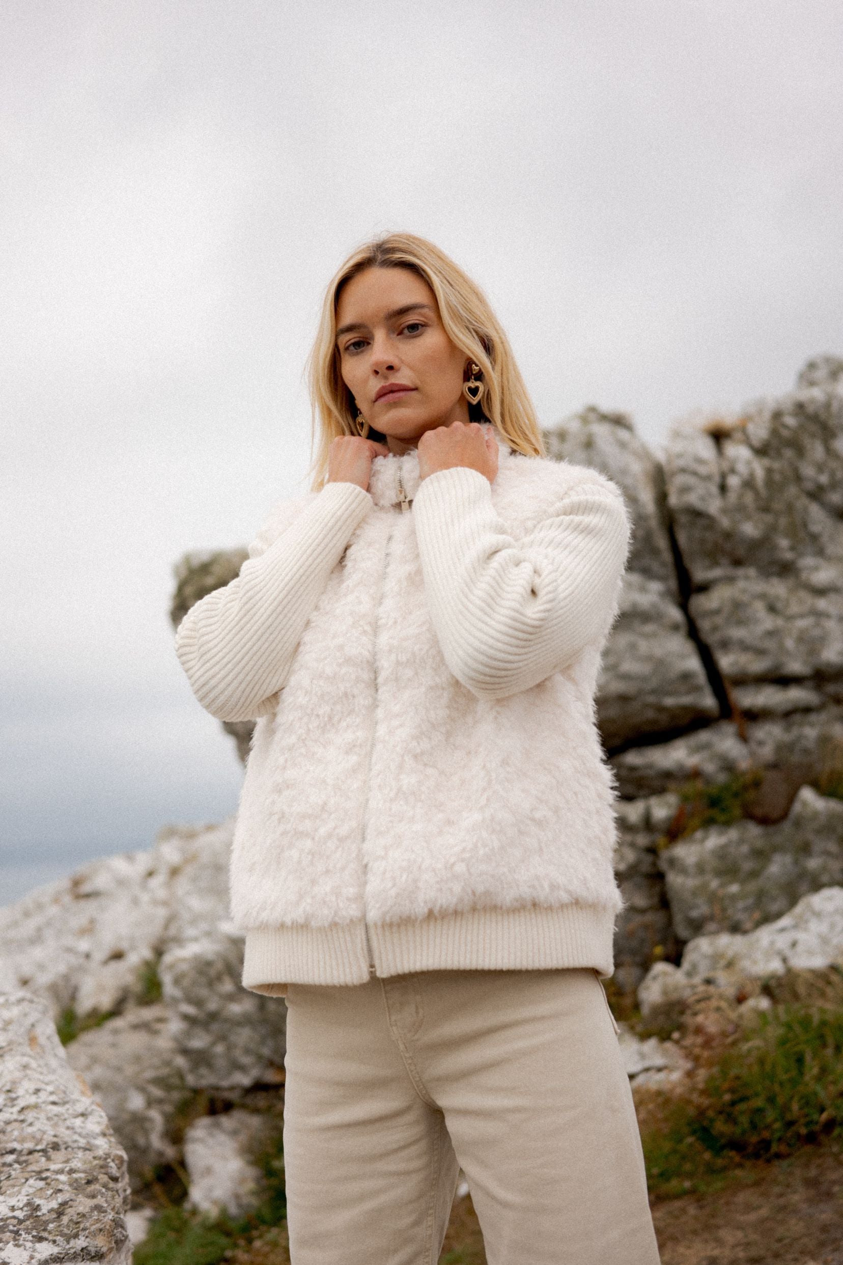 Maison Onado Meryl manteau fausse fourrure loose