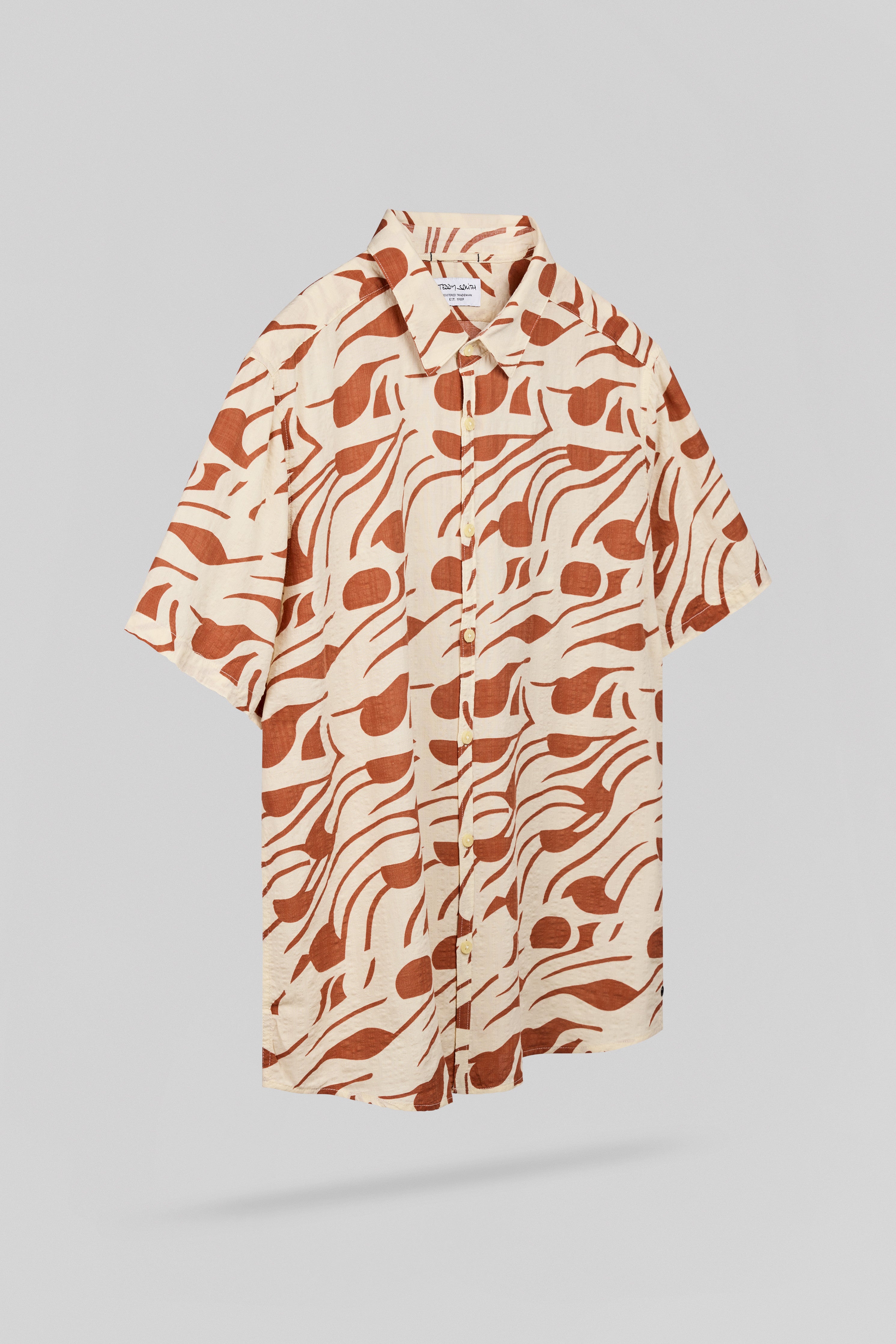 Teddy Smith C-Dixon MC chemise homme cream motifs