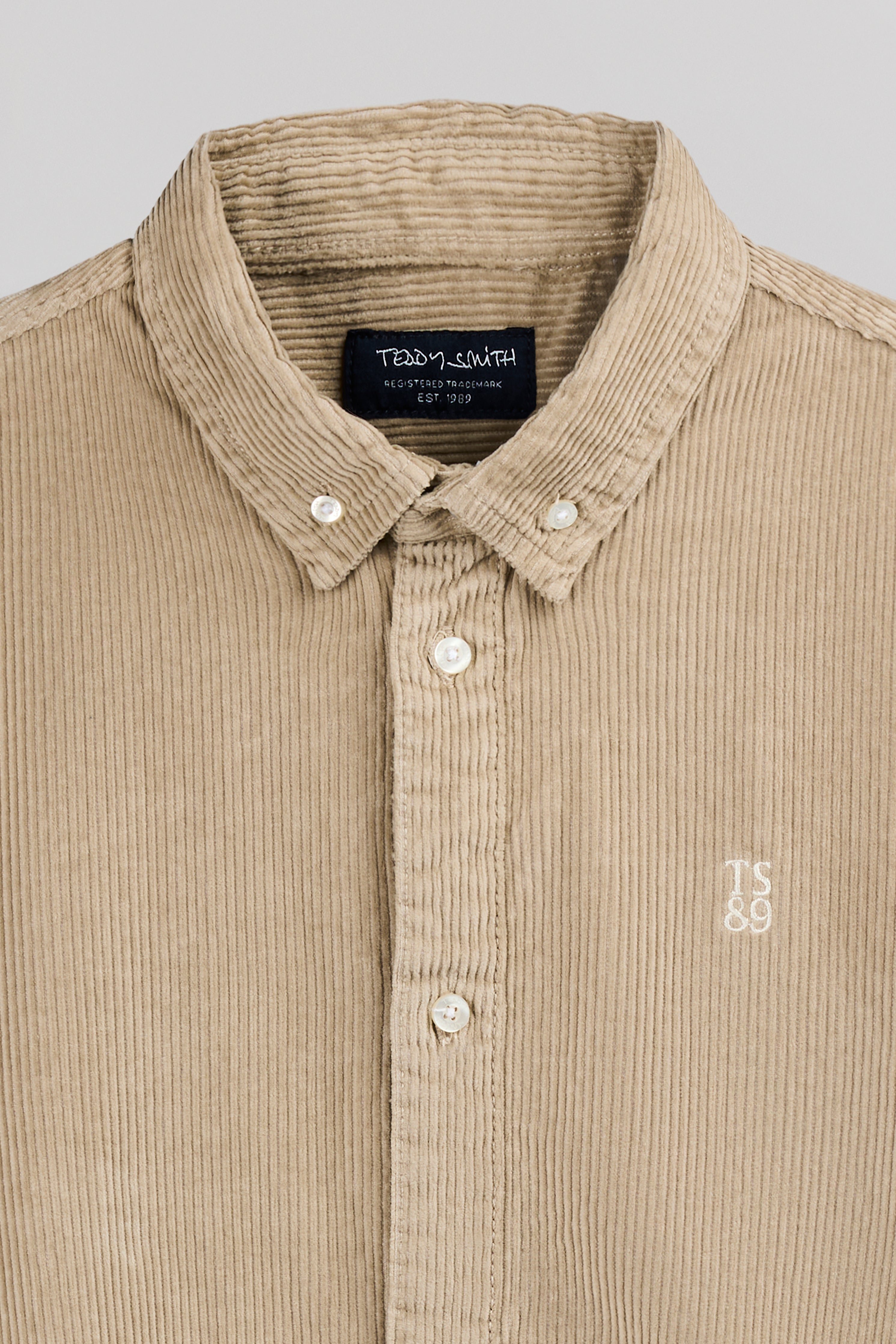 Teddy Smith C-Elton ML chemise velours beige coton
