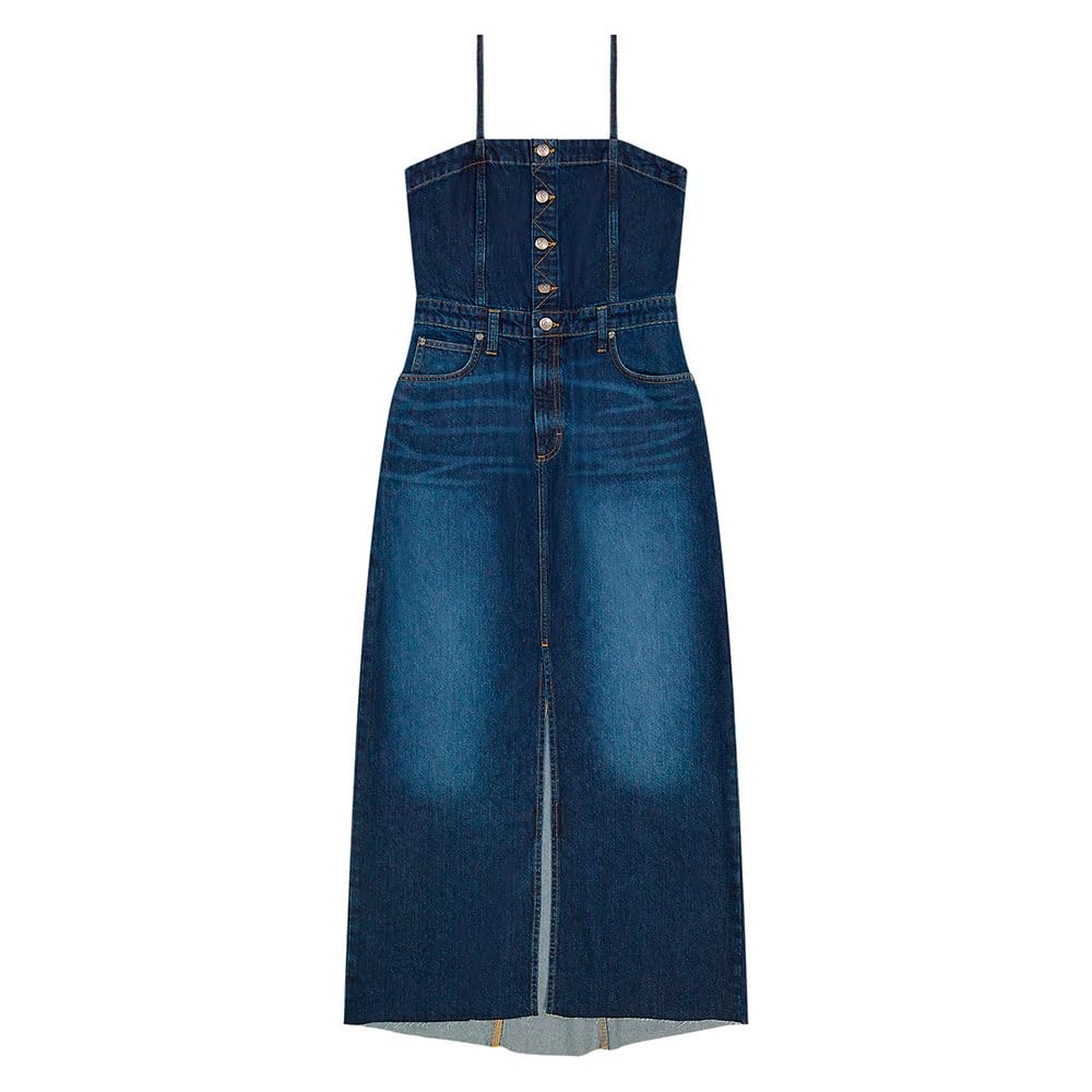 Lee Maxi Denim Dress robe femme Dark Fusion denim