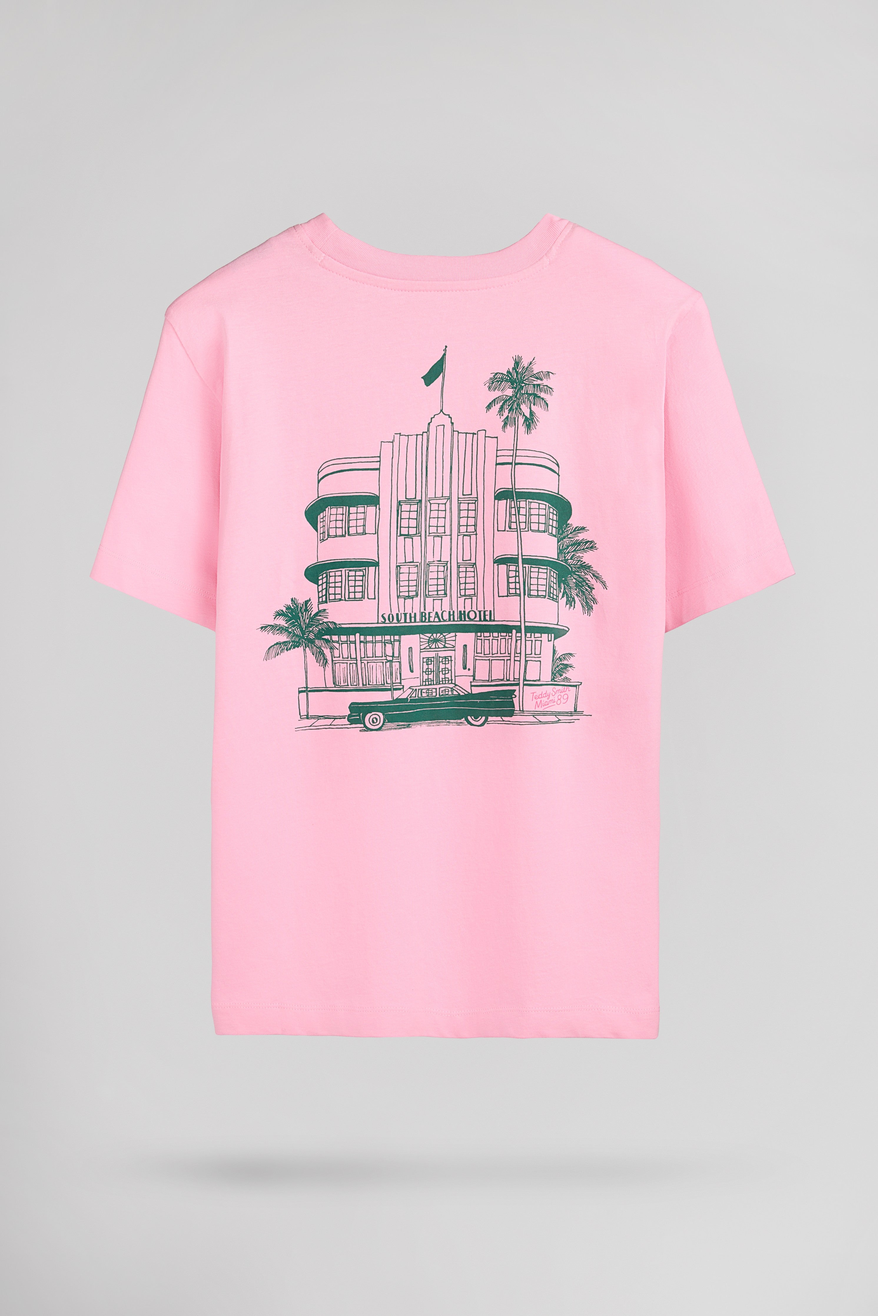 Teddy Smith T-Luciene MC t-shirt fille rose bonbon coton