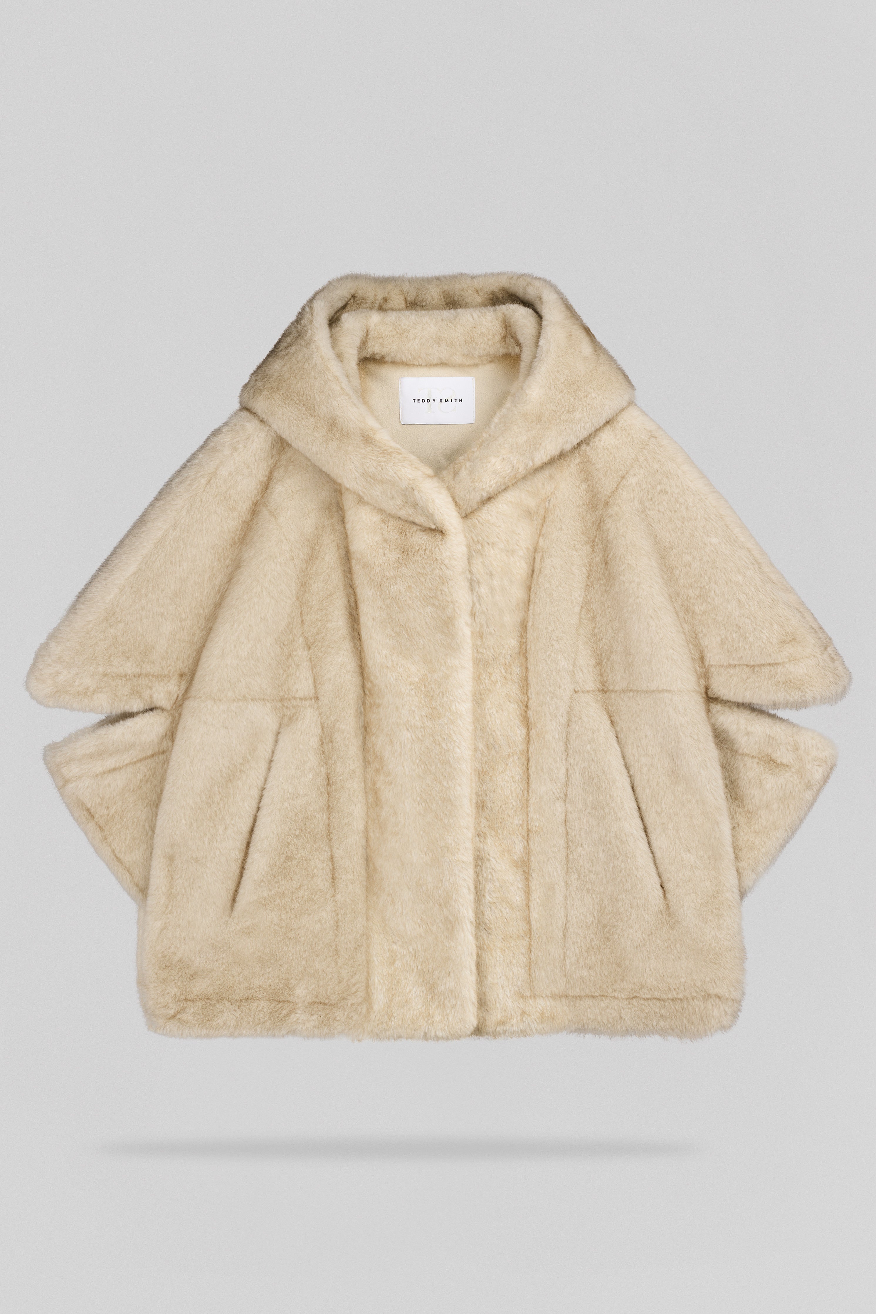 Teddy Smith B-Anouk blouson fausse fourrure beige capuche