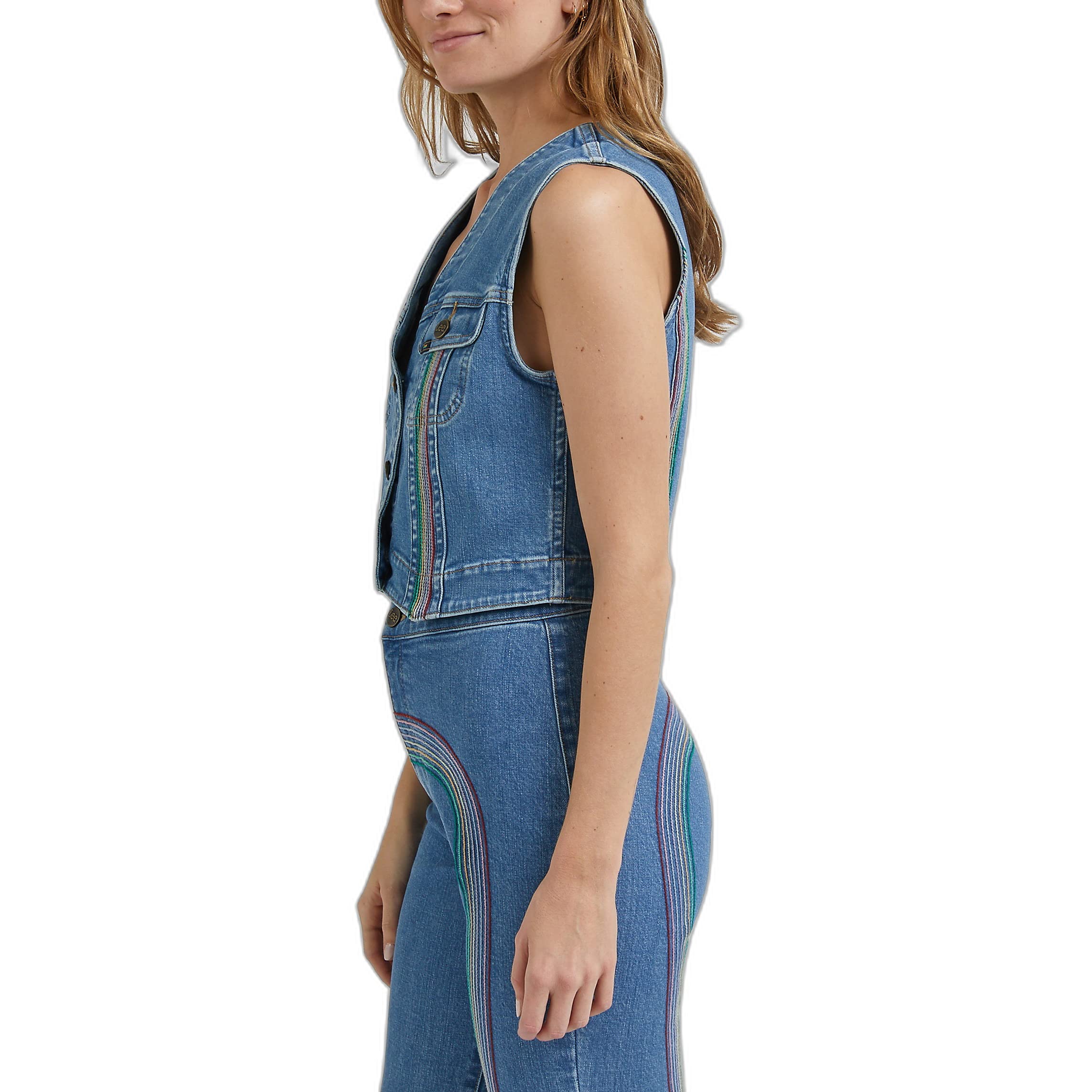 Lee Pride Rainbow gilet femme XL bleu clair arc-en-ciel