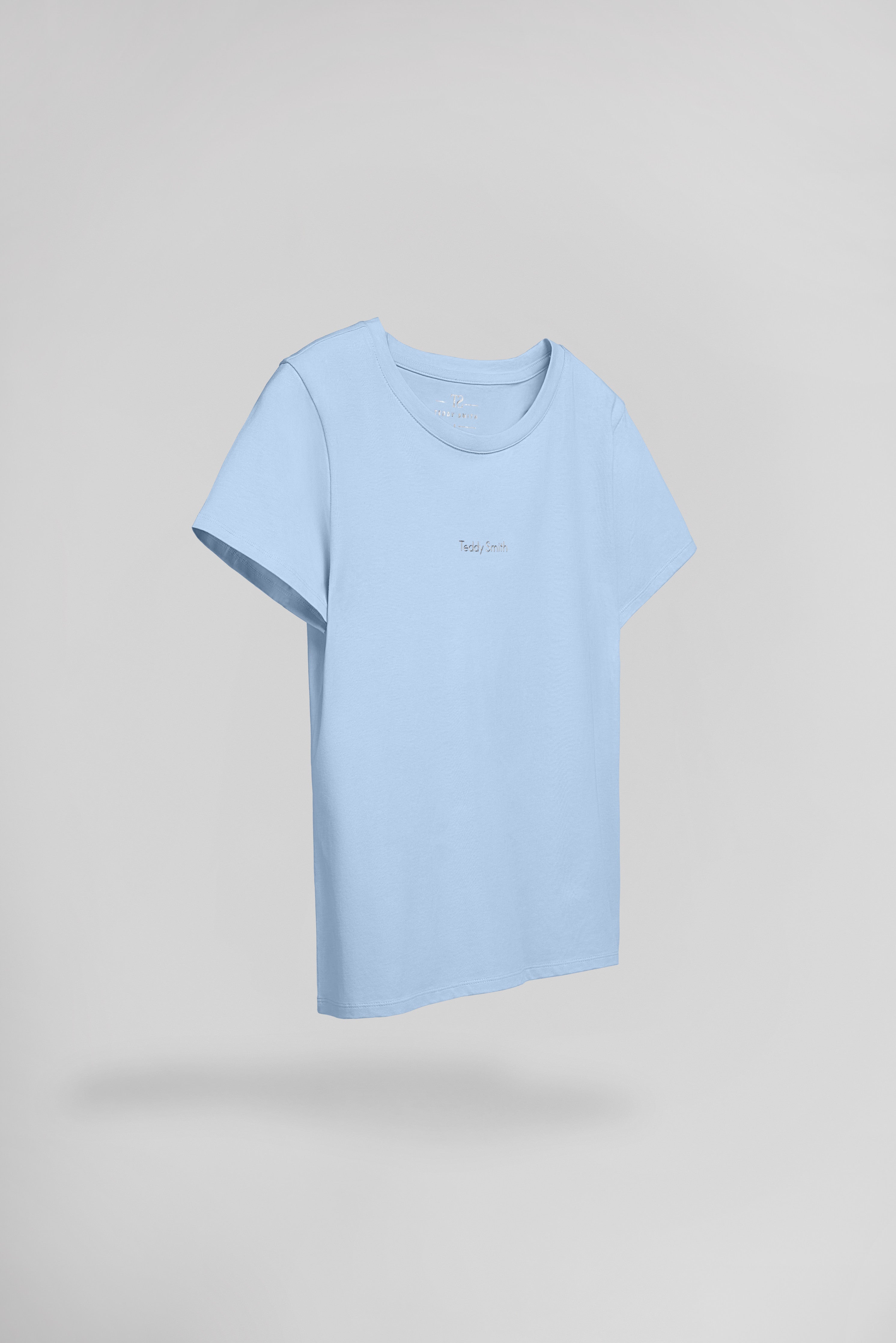 Teddy Smith T-Ribelle MC t-shirt bleu ciel femme stretch
