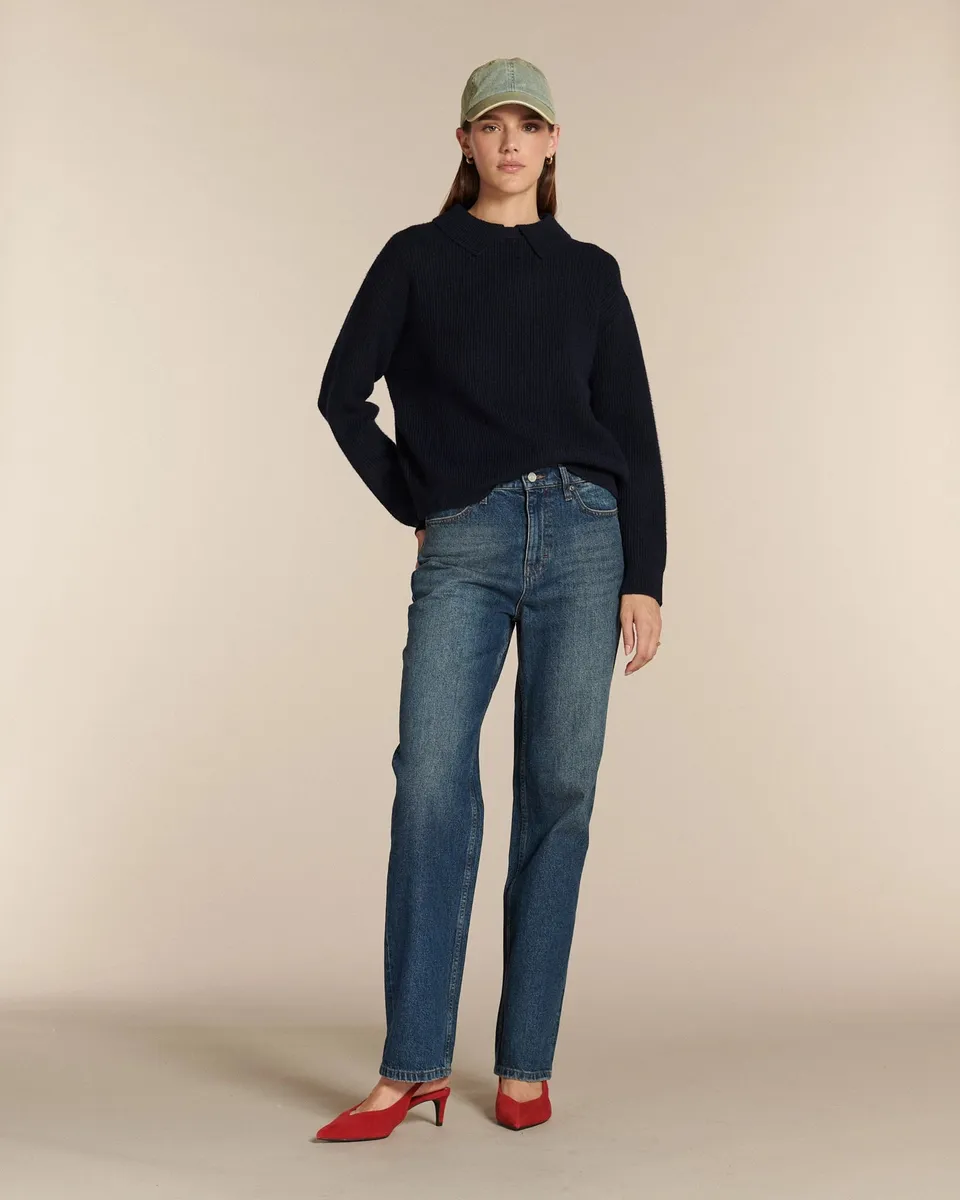 Labdip Paris Denim Blue Stone jean droit relaxed