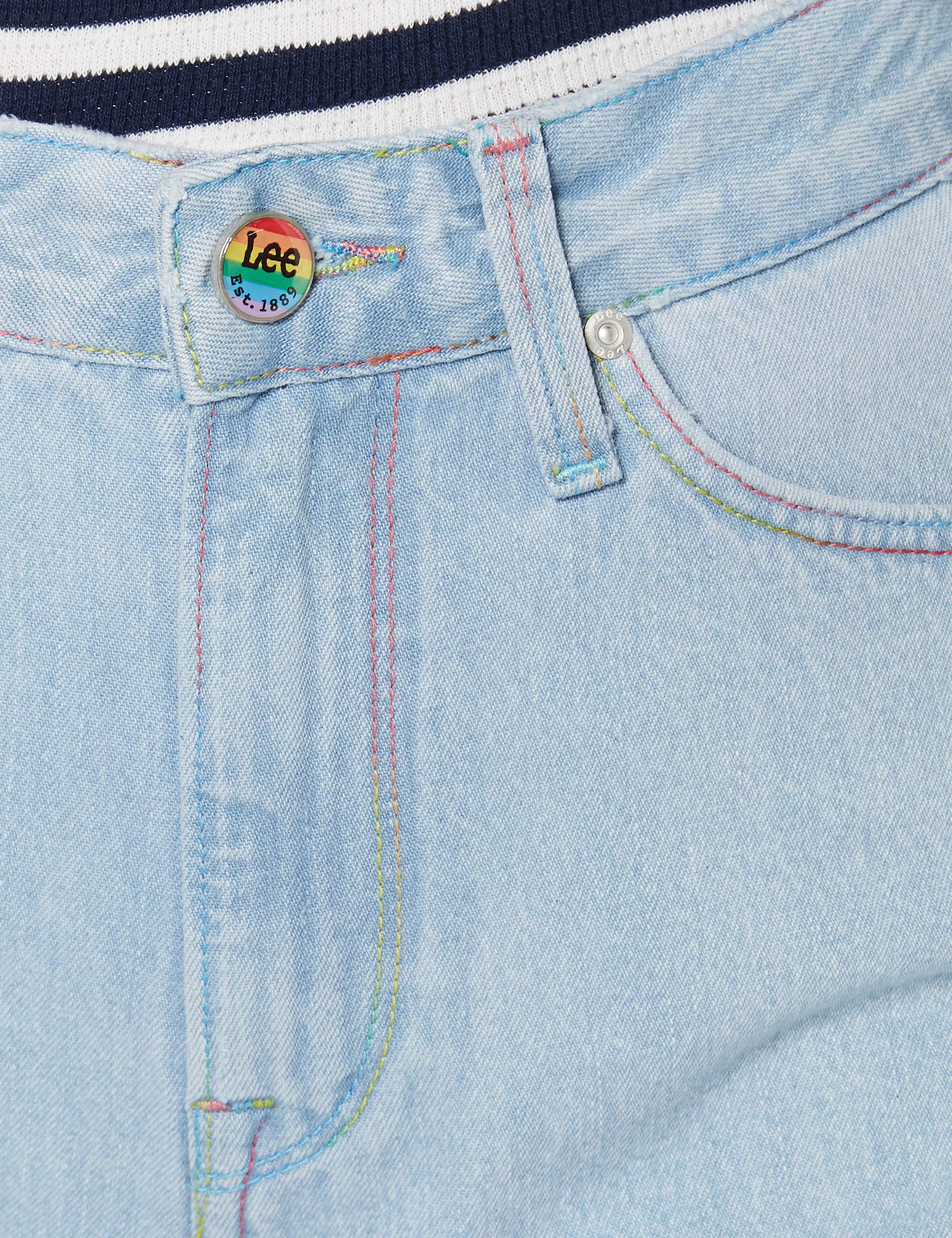 Lee Pride Mom Short short jean femme bleu mom
